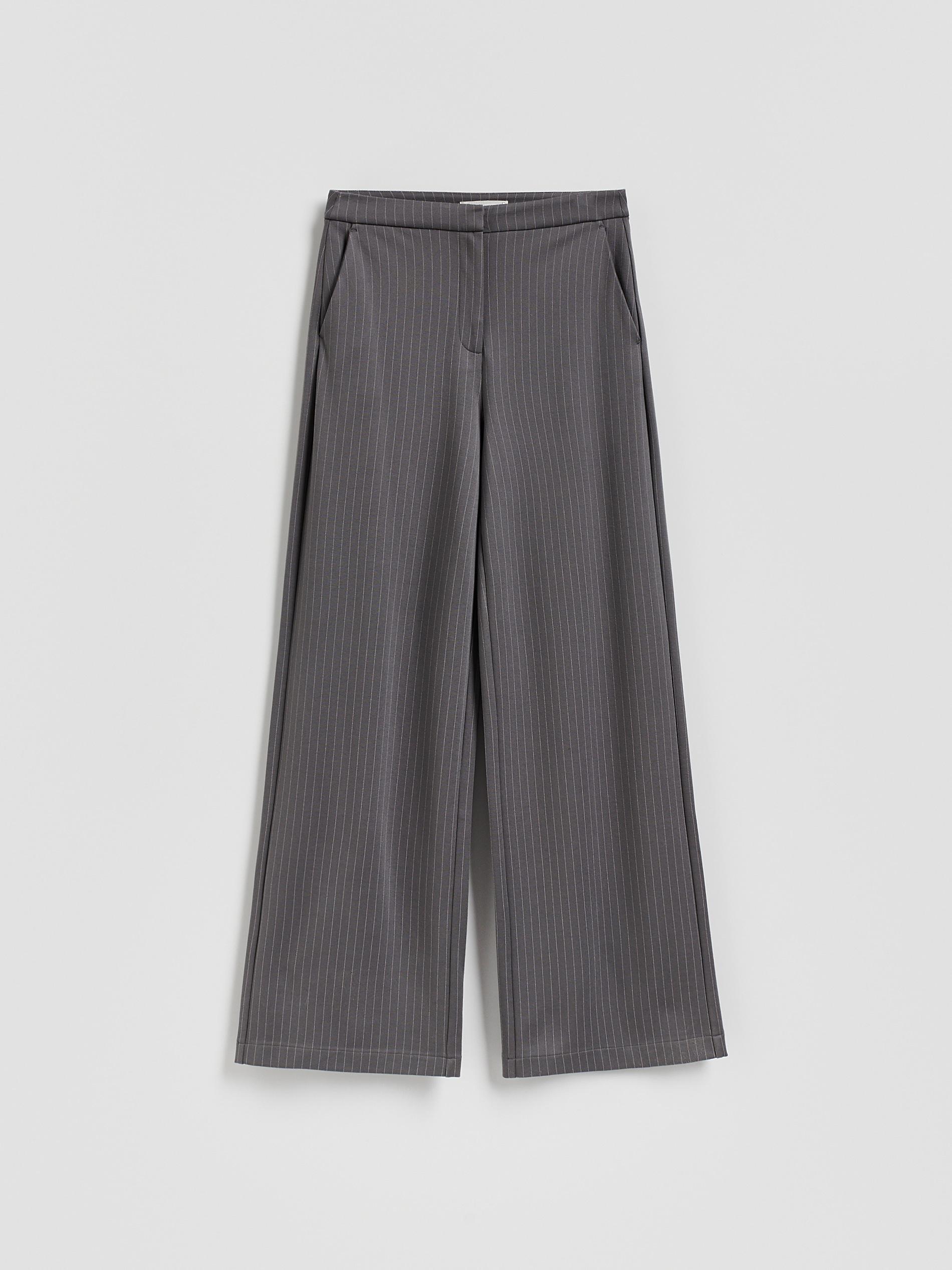Grey Viscose Rich Trousers, Light grey, large image number 3