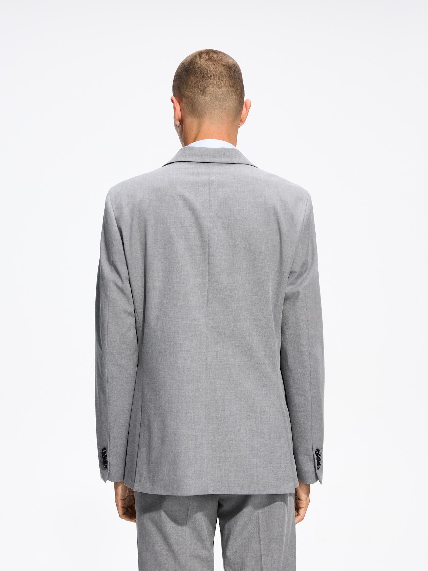 Grey Slim Fit Blazer With Viscose, Grey, large image number 5