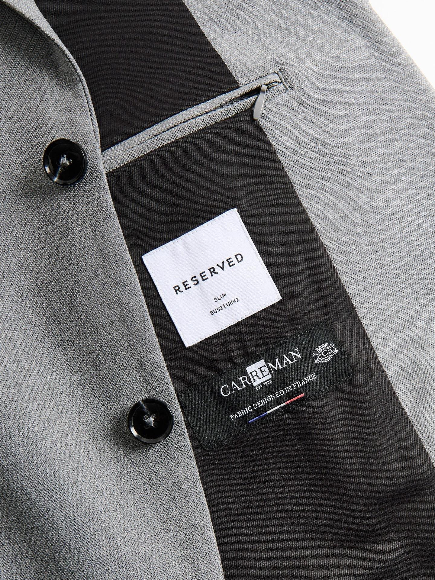 Grey Slim Fit Blazer With Viscose, Grey, large image number 8