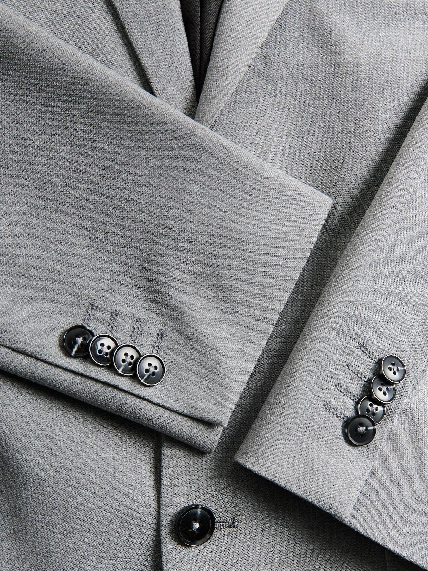 Grey Slim Fit Blazer With Viscose, Grey, large image number 10