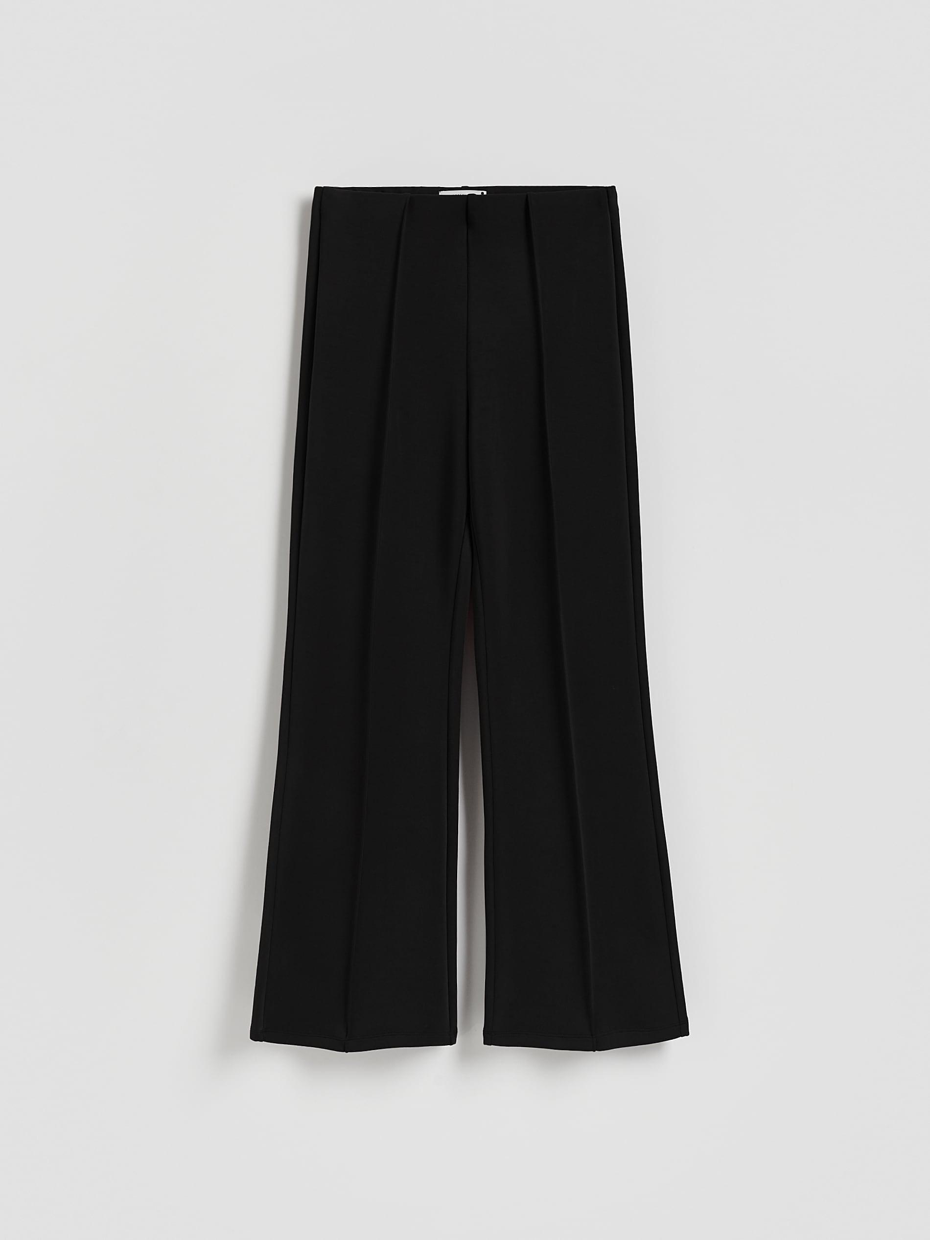 Black Loose Modal Blend Trousers, Black, large image number 4