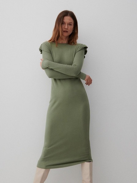 Reserved - فستان محبوك أخضر