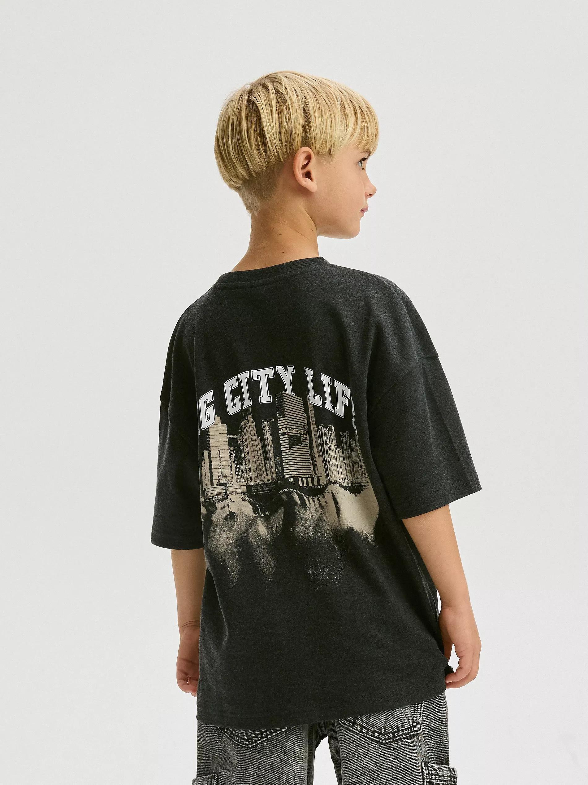 Grey T-Shirt,Kids Boy, , large image number 0