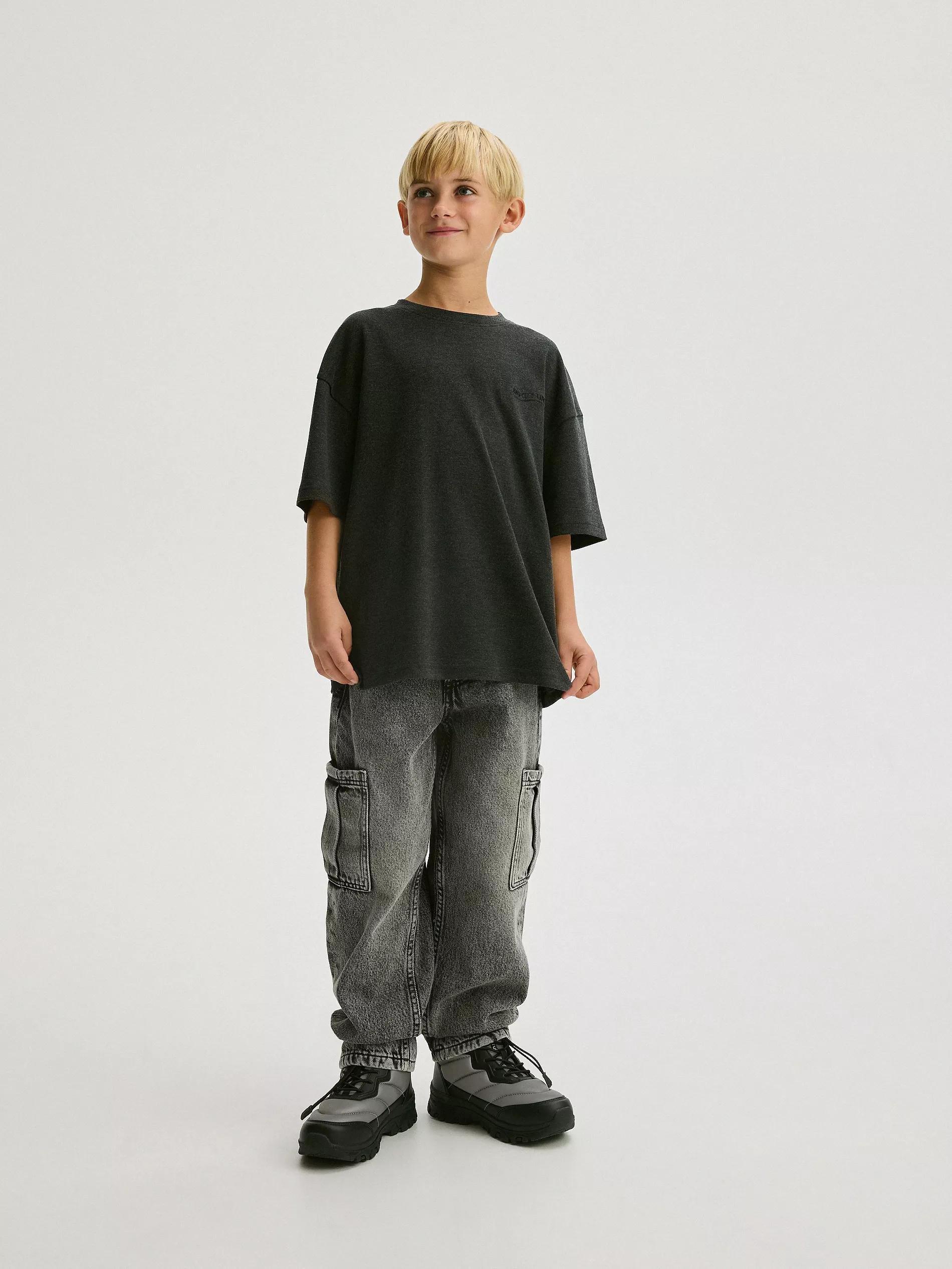 Grey T-Shirt,Kids Boy, , large image number 2