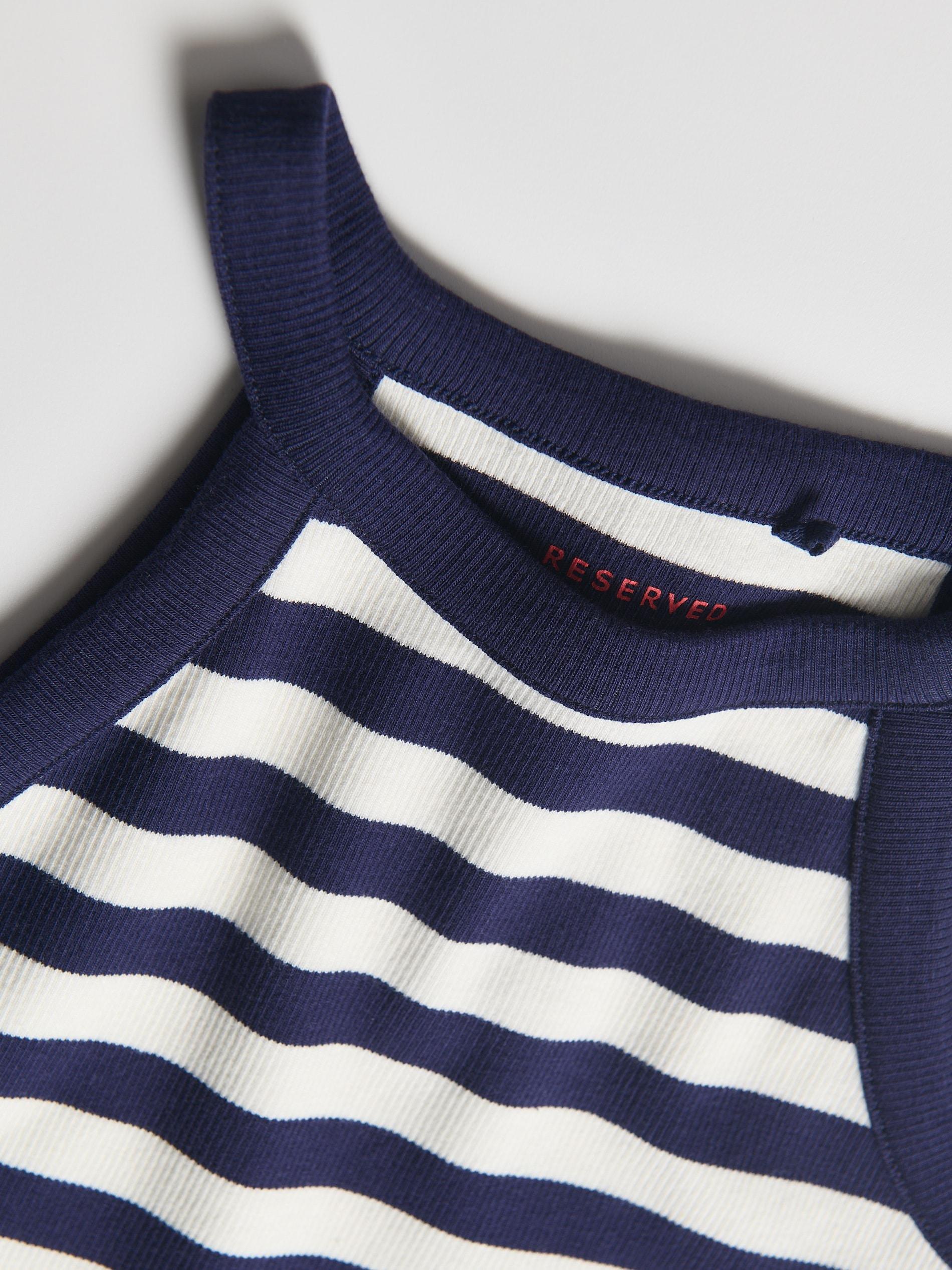 Navy Stripe Top, Navy, medium