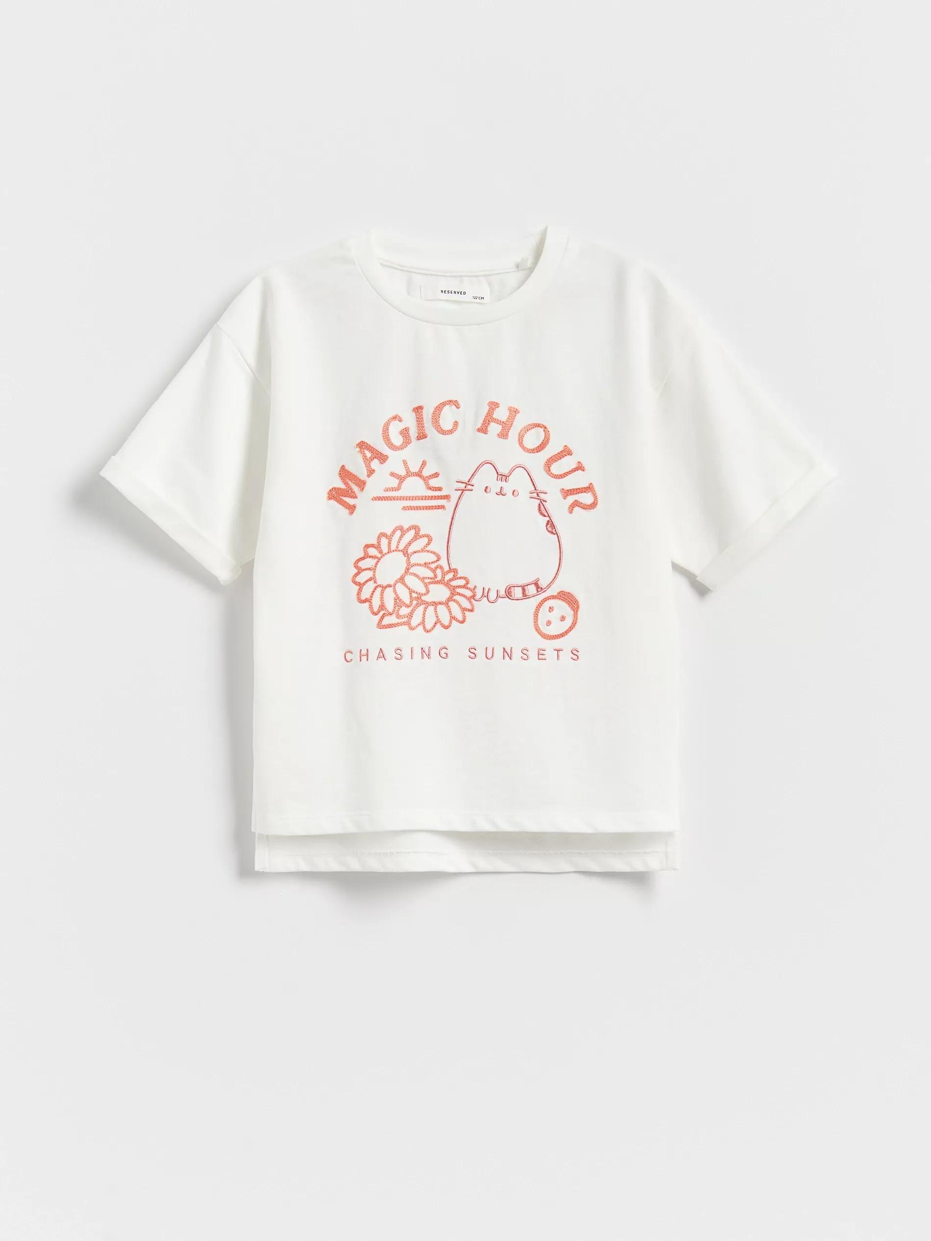 CREAM Pusheen T-shirt, Ivory, large image number 0