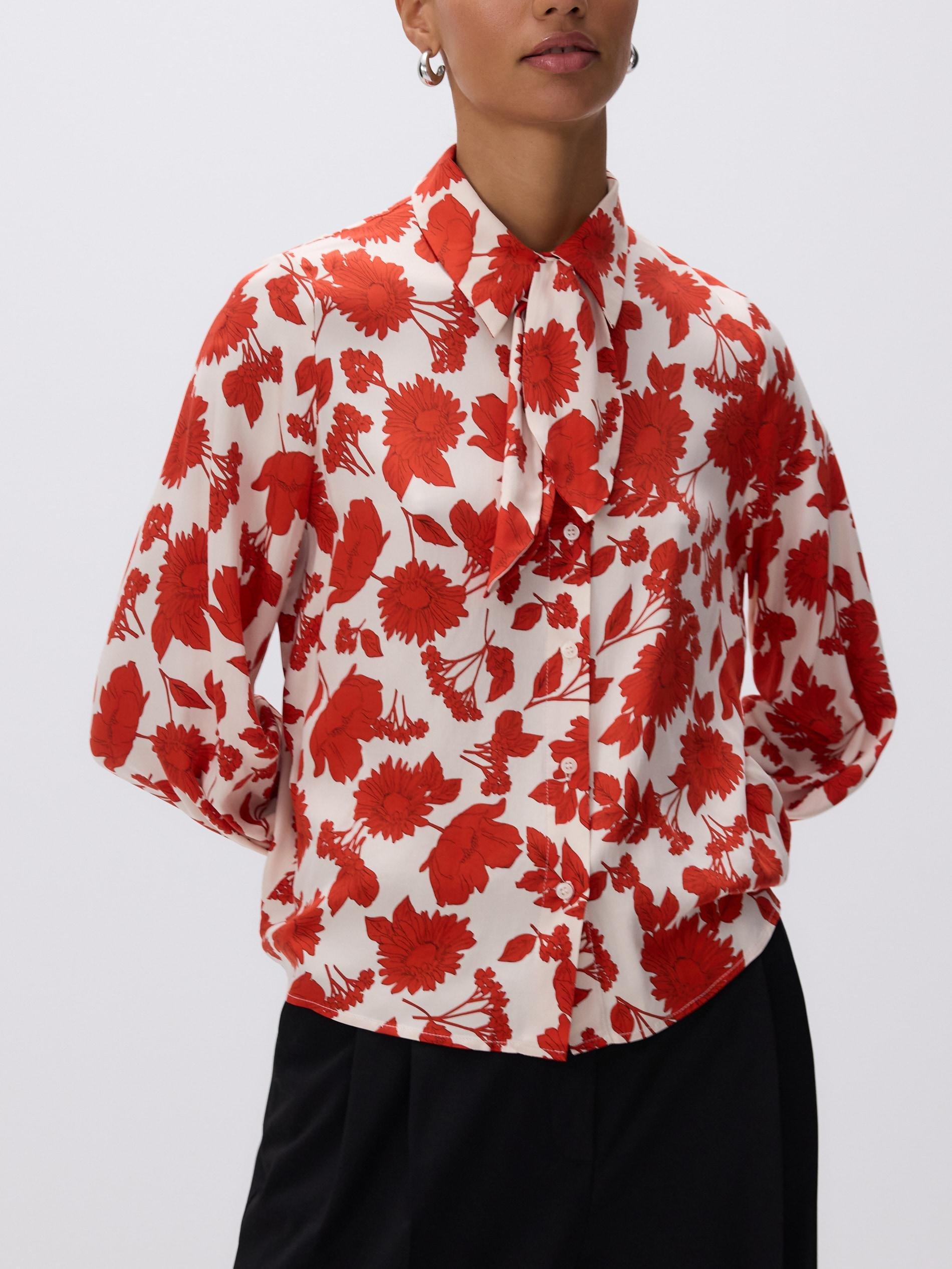 Multicolour Patterned Viscose Shirt, Multicolor, medium