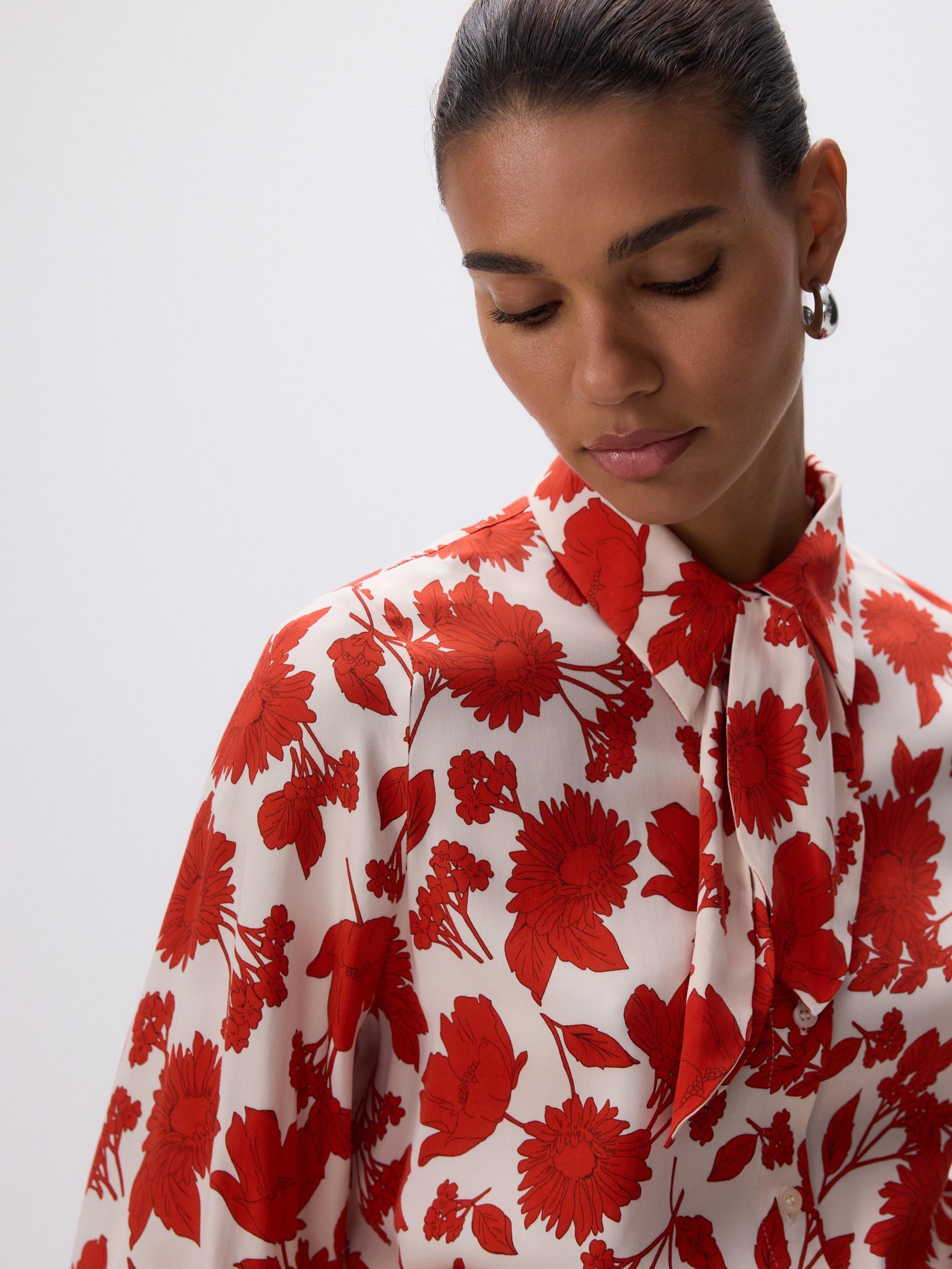 Multicolour Patterned Viscose Shirt, Multicolor, large image number 3