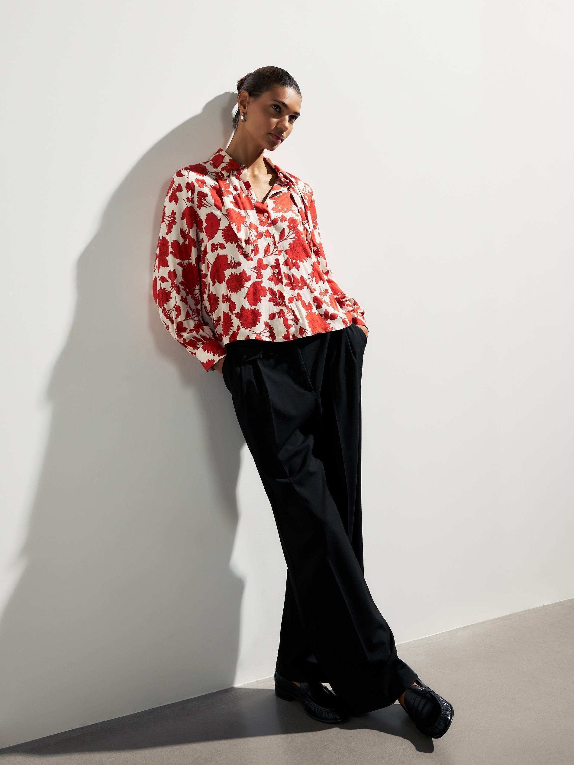 Multicolour Patterned Viscose Shirt, Multicolor, large image number 7