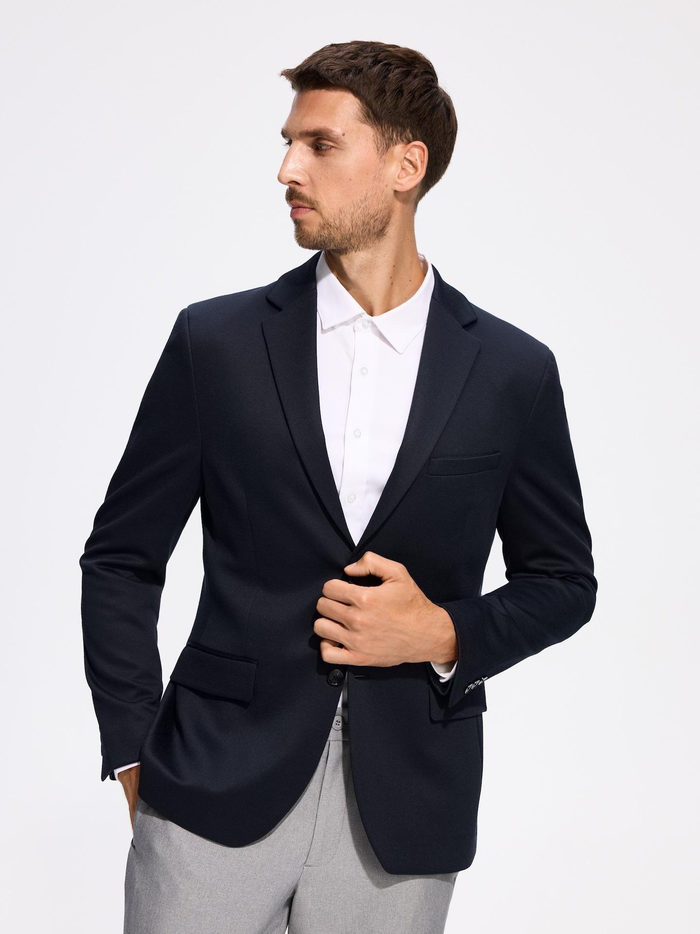 Navy Slim Fit Blazer, Navy, medium