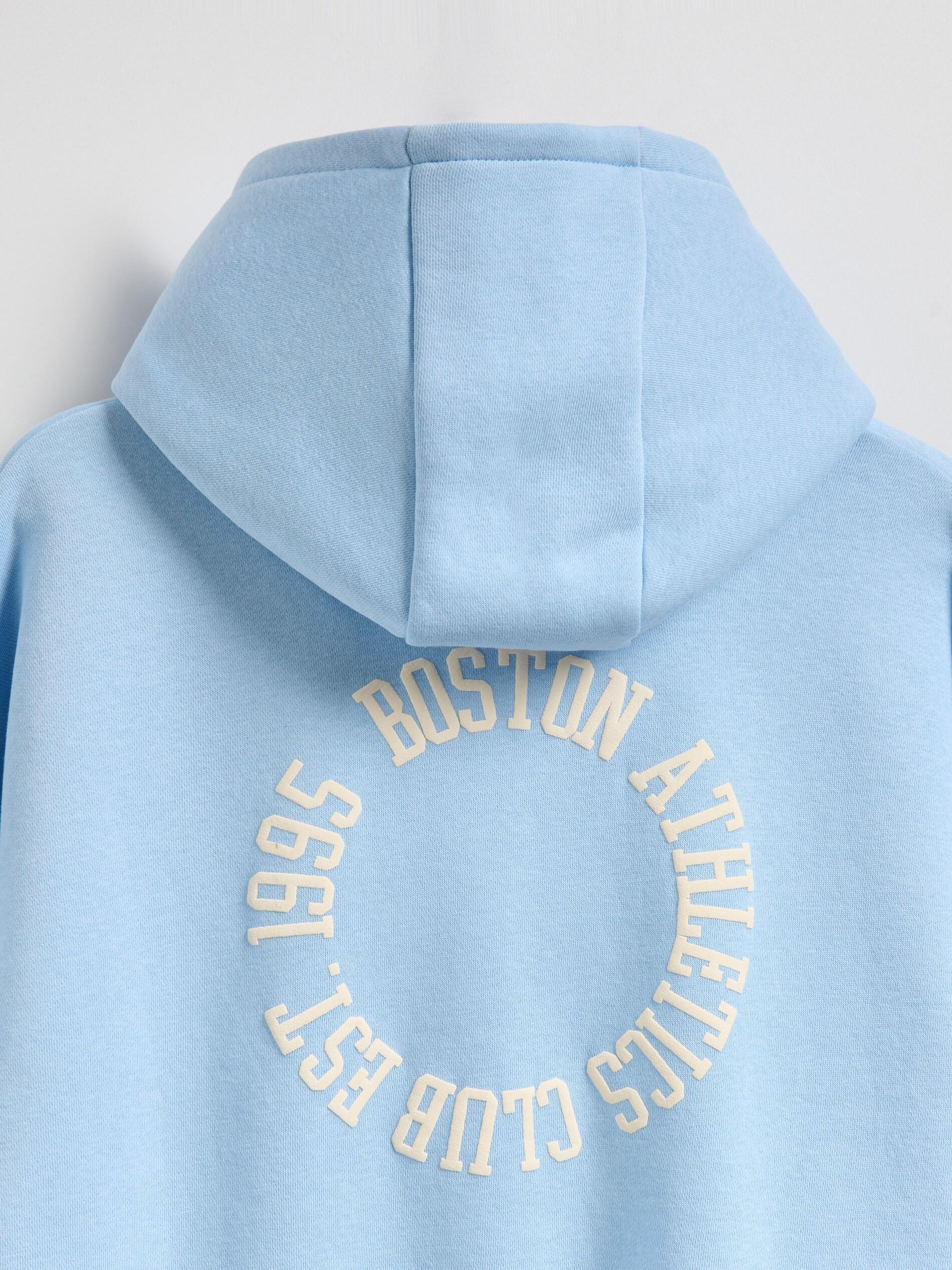 سويت شيرت قطن مع رقعة أزرق, Blue, medium