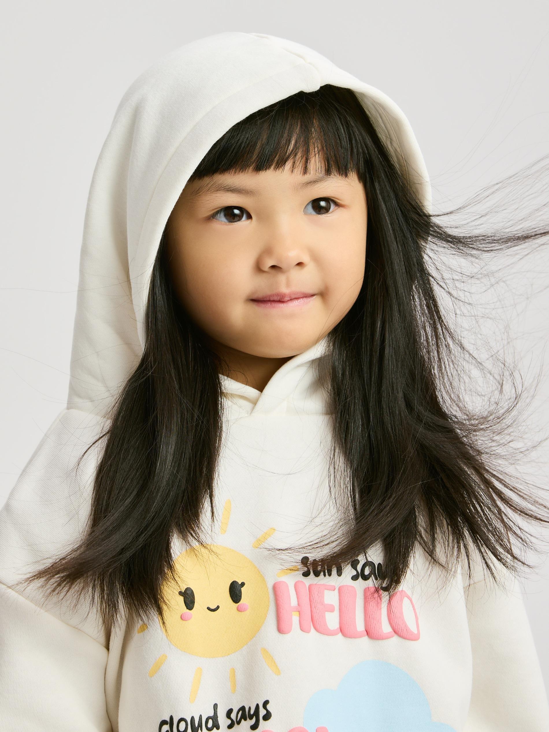 Cream Printed Sweatshirt, Ivory, large image number 0