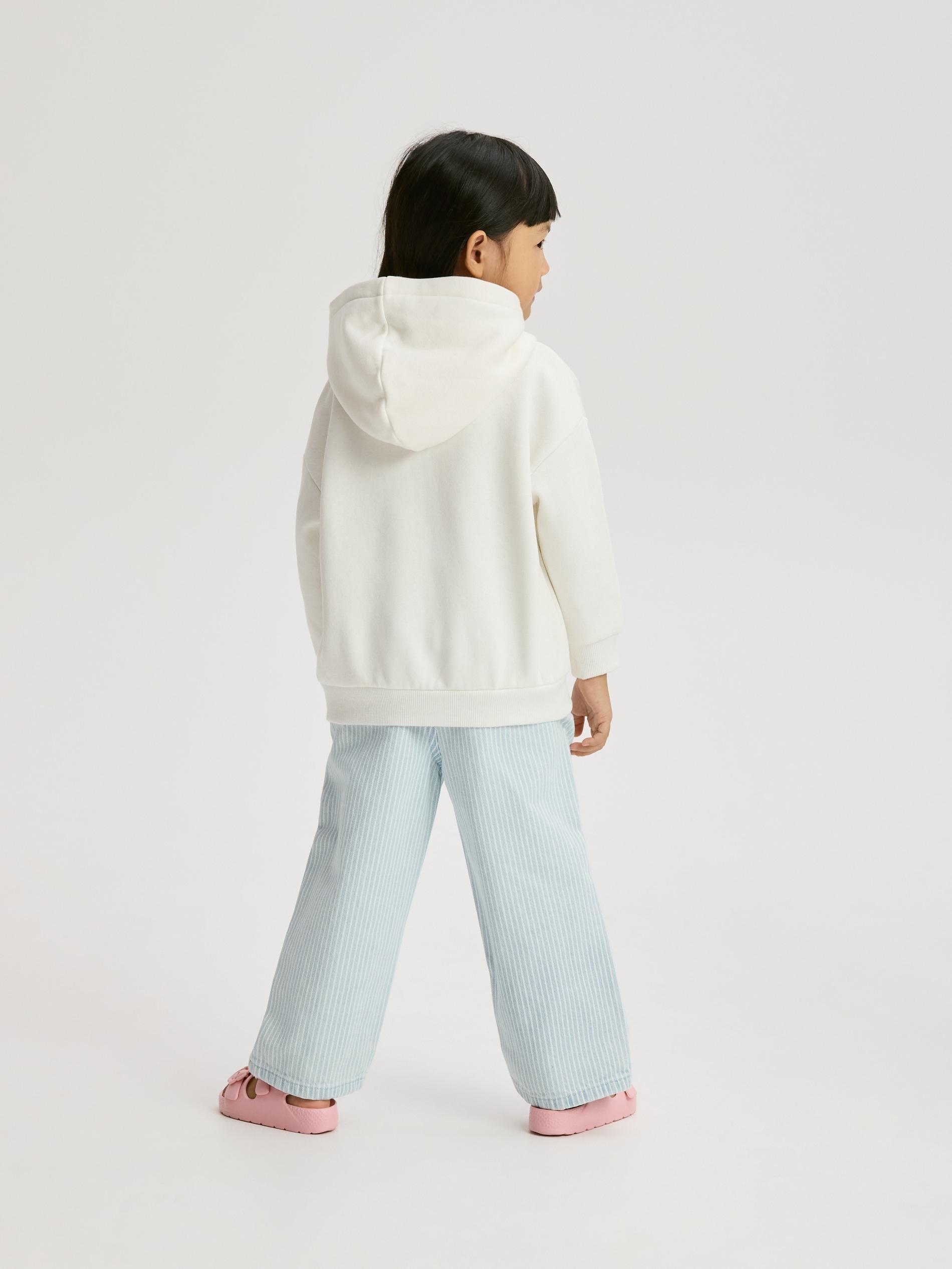 Cream Printed Sweatshirt, Ivory, large image number 7