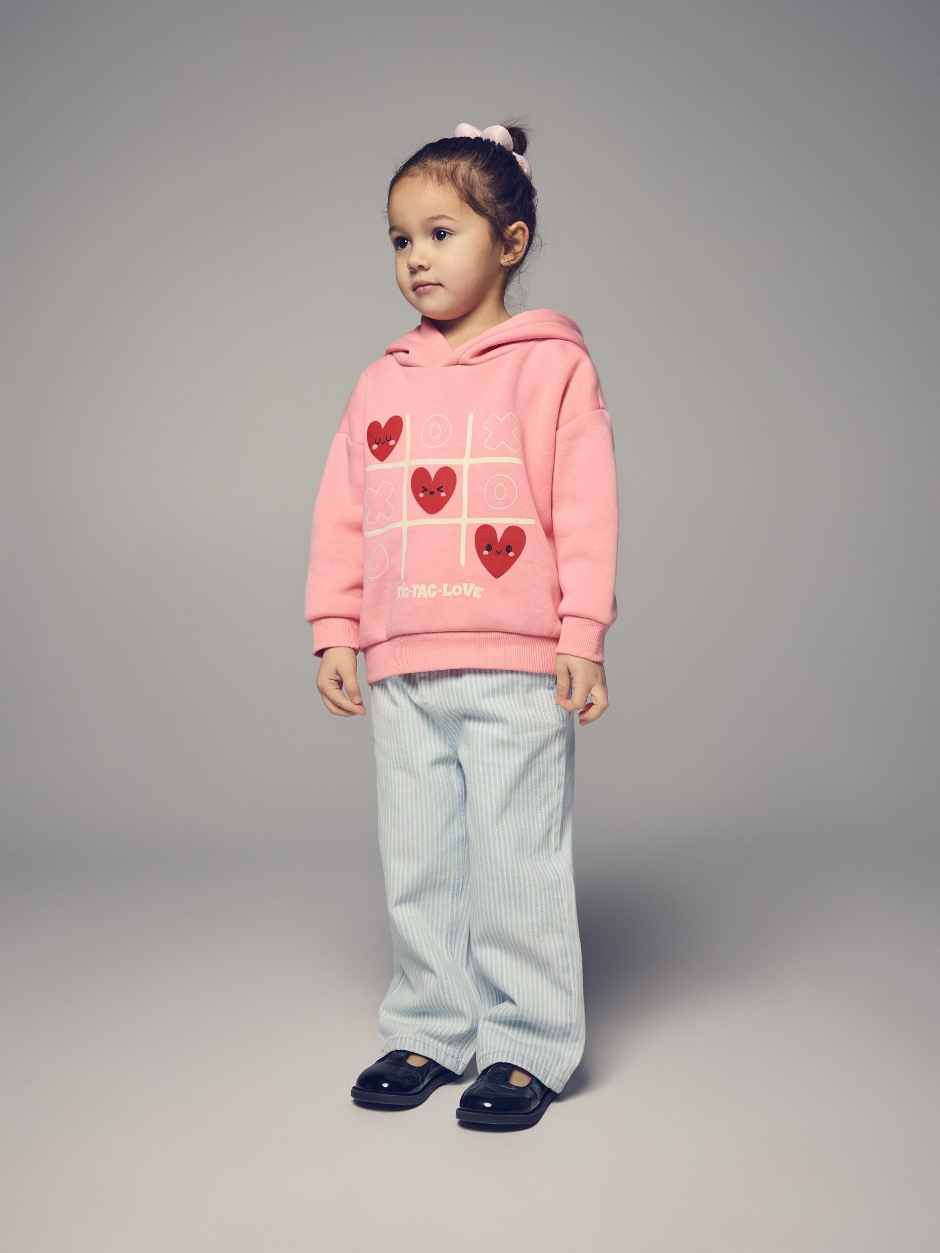 Pink Printed Sweatshirt, Pink, medium