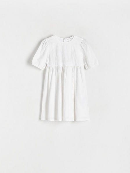 Reserved - Cream Floral Pattern Dress, Kids Girls