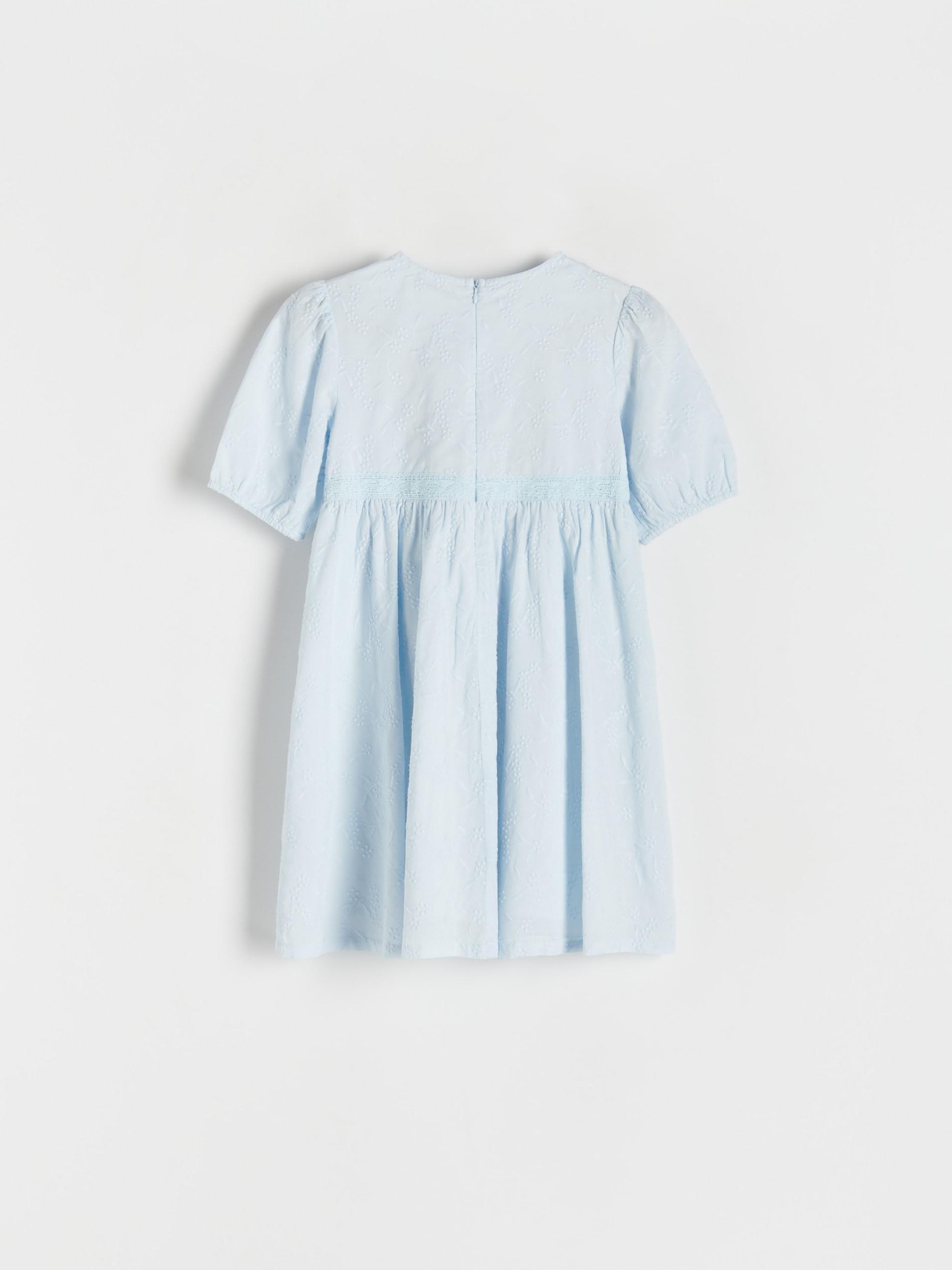 Reserved - Blue Floral Pattern Dress, Kids Girls