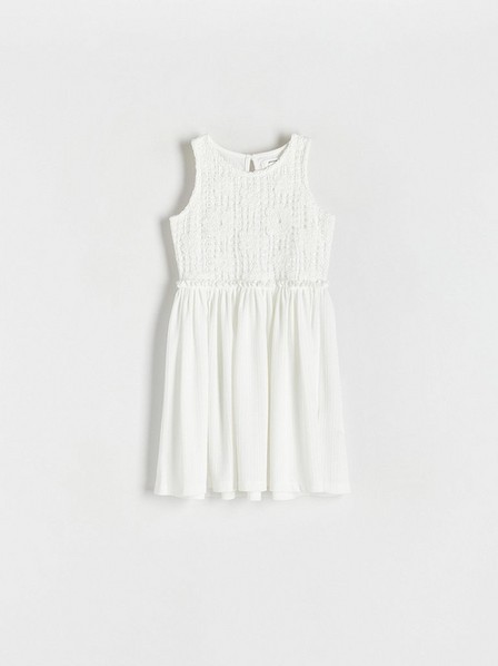 Reserved - White Cotton Dress, Kids Girls