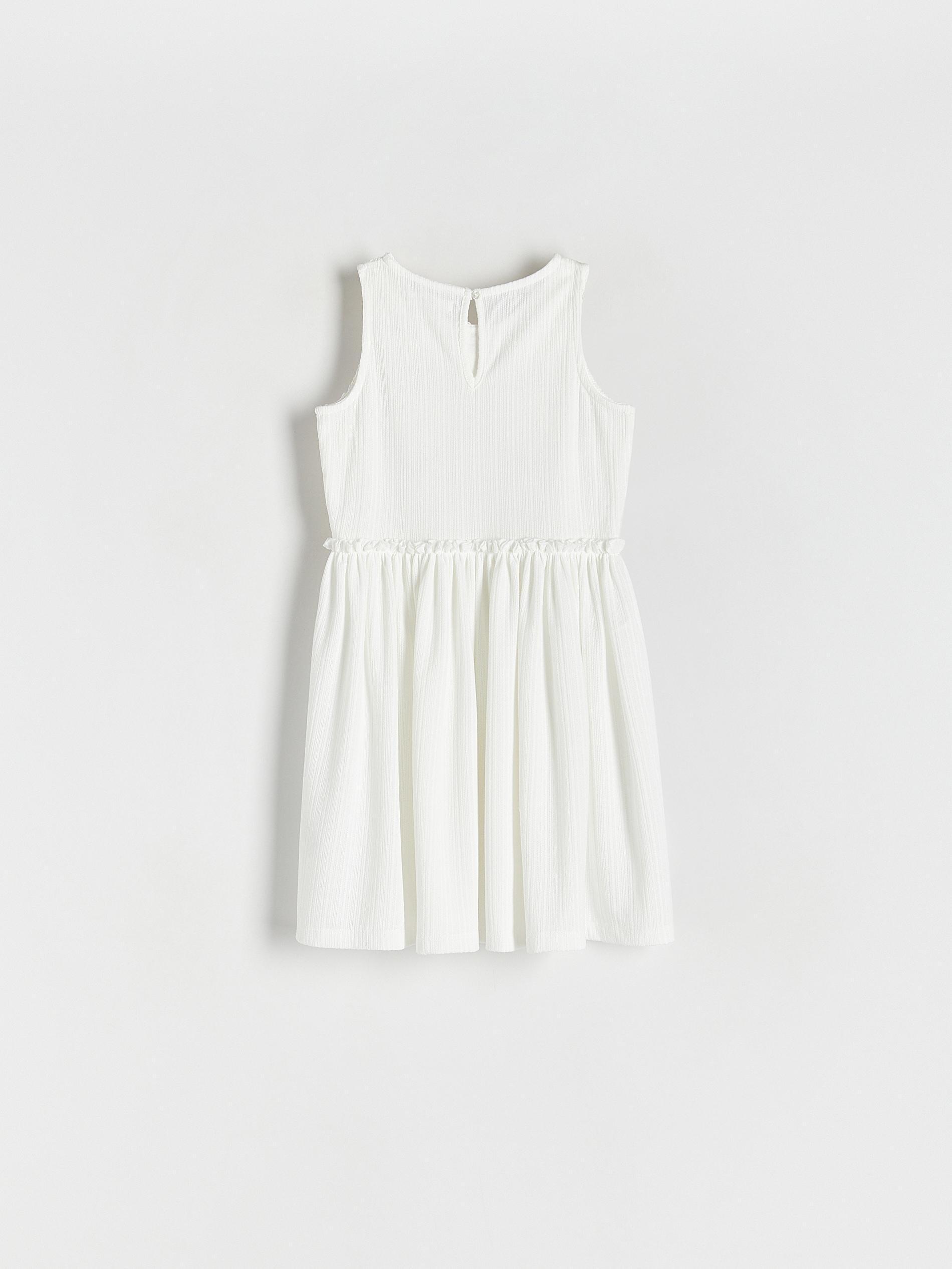 White Cotton Dress, Kids Girls, , large image number 4