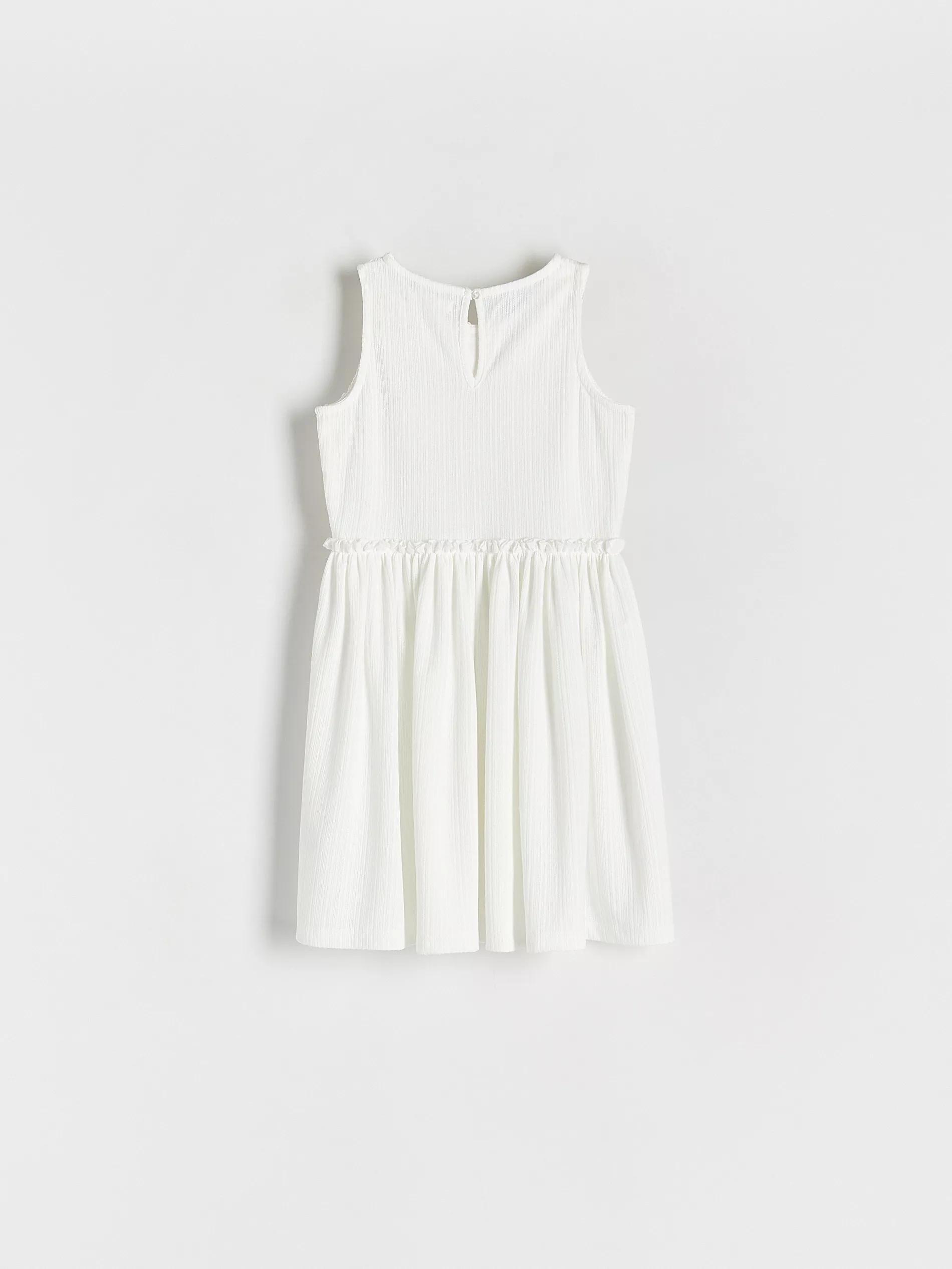 White Cotton Dress, Kids Girls, , large image number 5