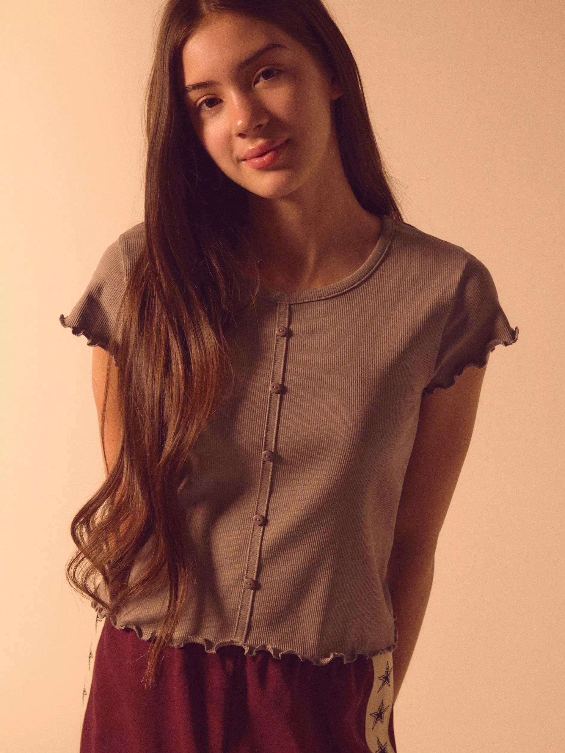 T-shirt with buttons, Grey, large image number 3