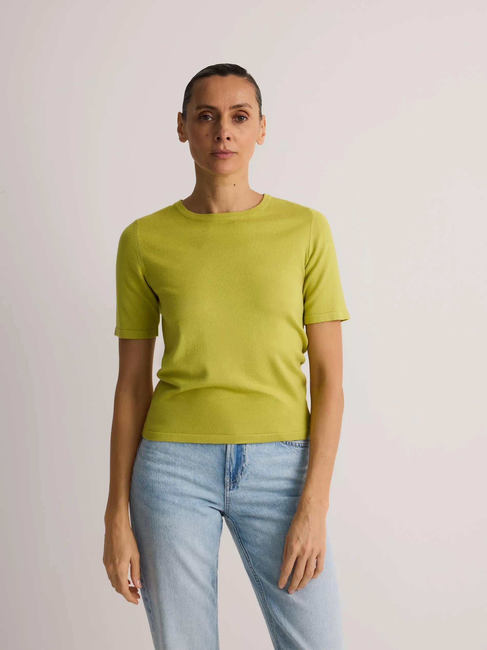 Yellow Green Short Sleeve Jumper, , large image number 0