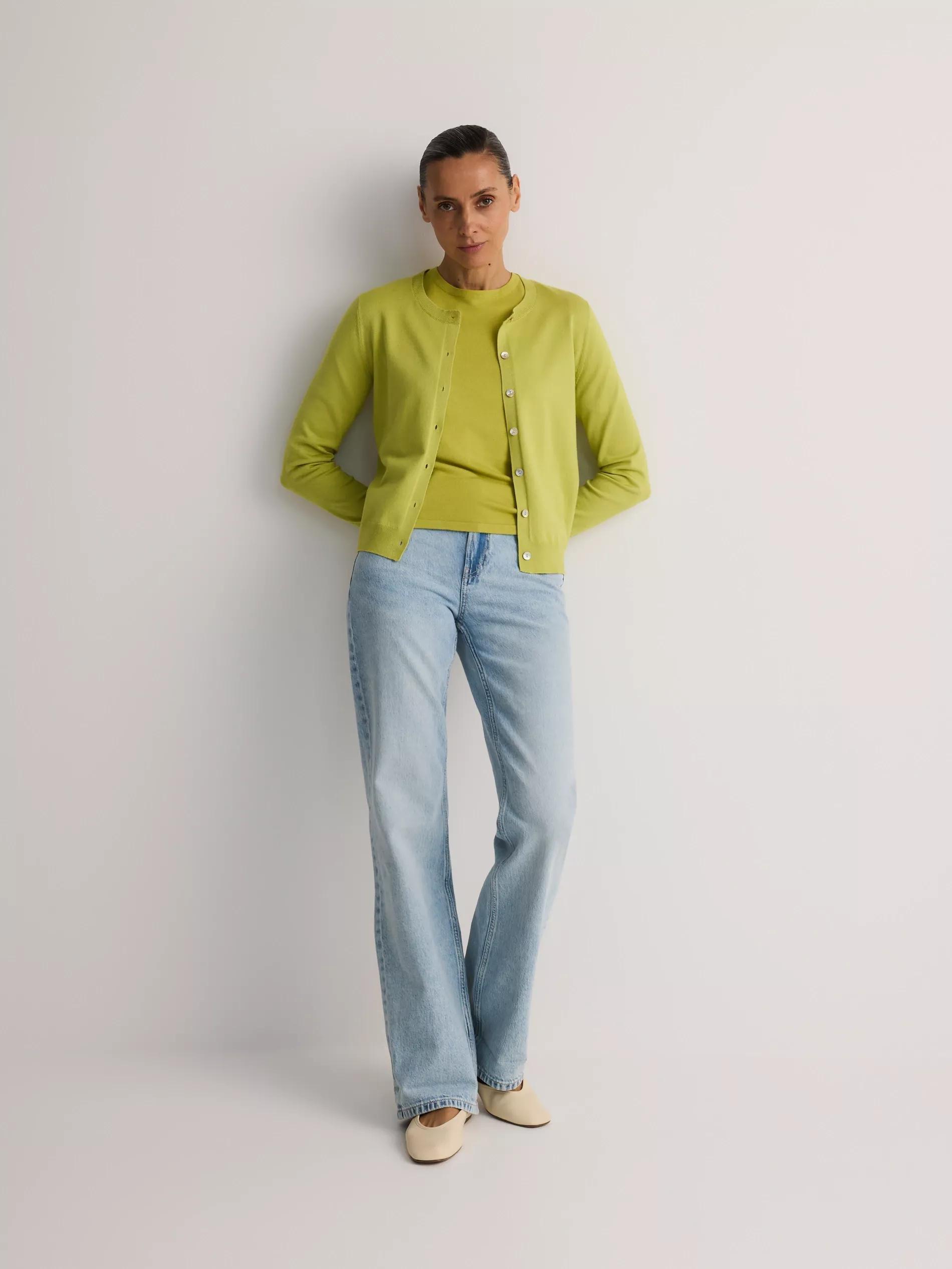 Yellow Green Short Sleeve Jumper, , large image number 1