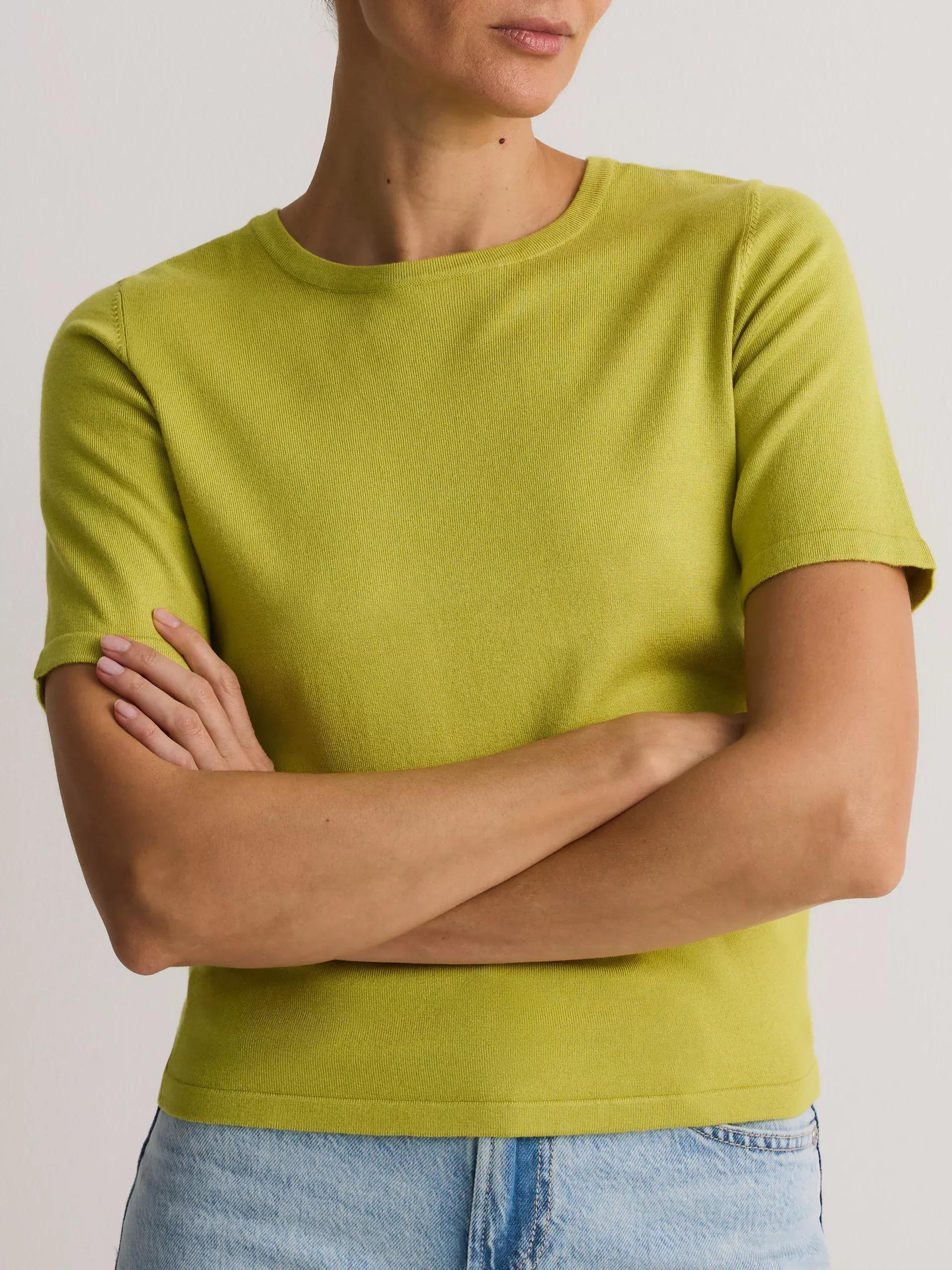 Yellow Green Short Sleeve Jumper, , large image number 3