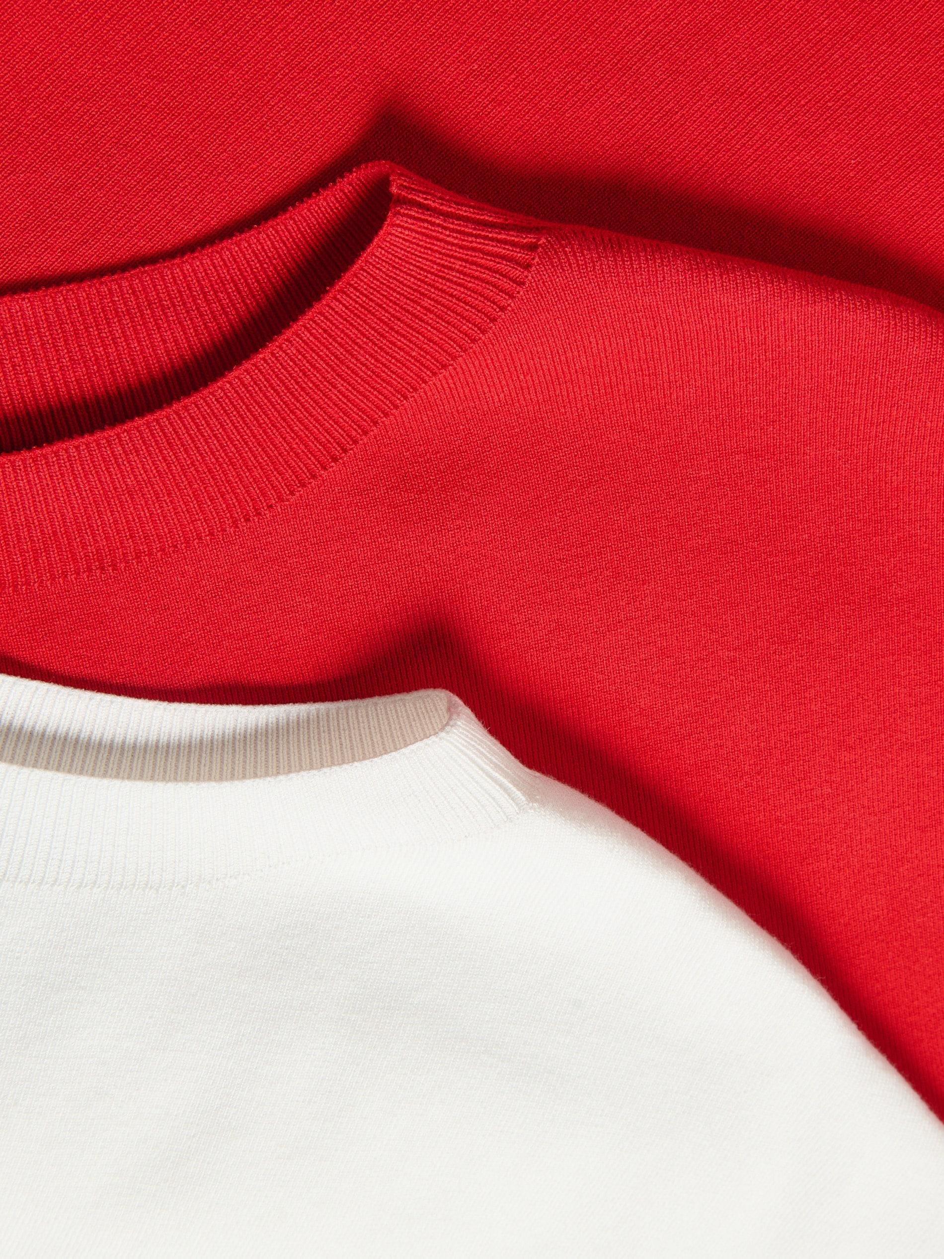 Red Blouse With Stand Up Collar, Red, large image number 5