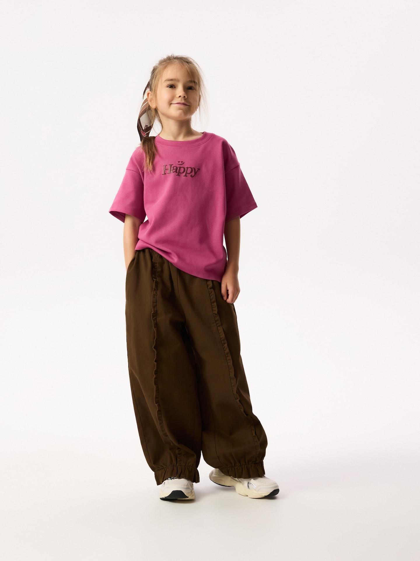 Purple T-Shirt With Raised Print, Purple, medium