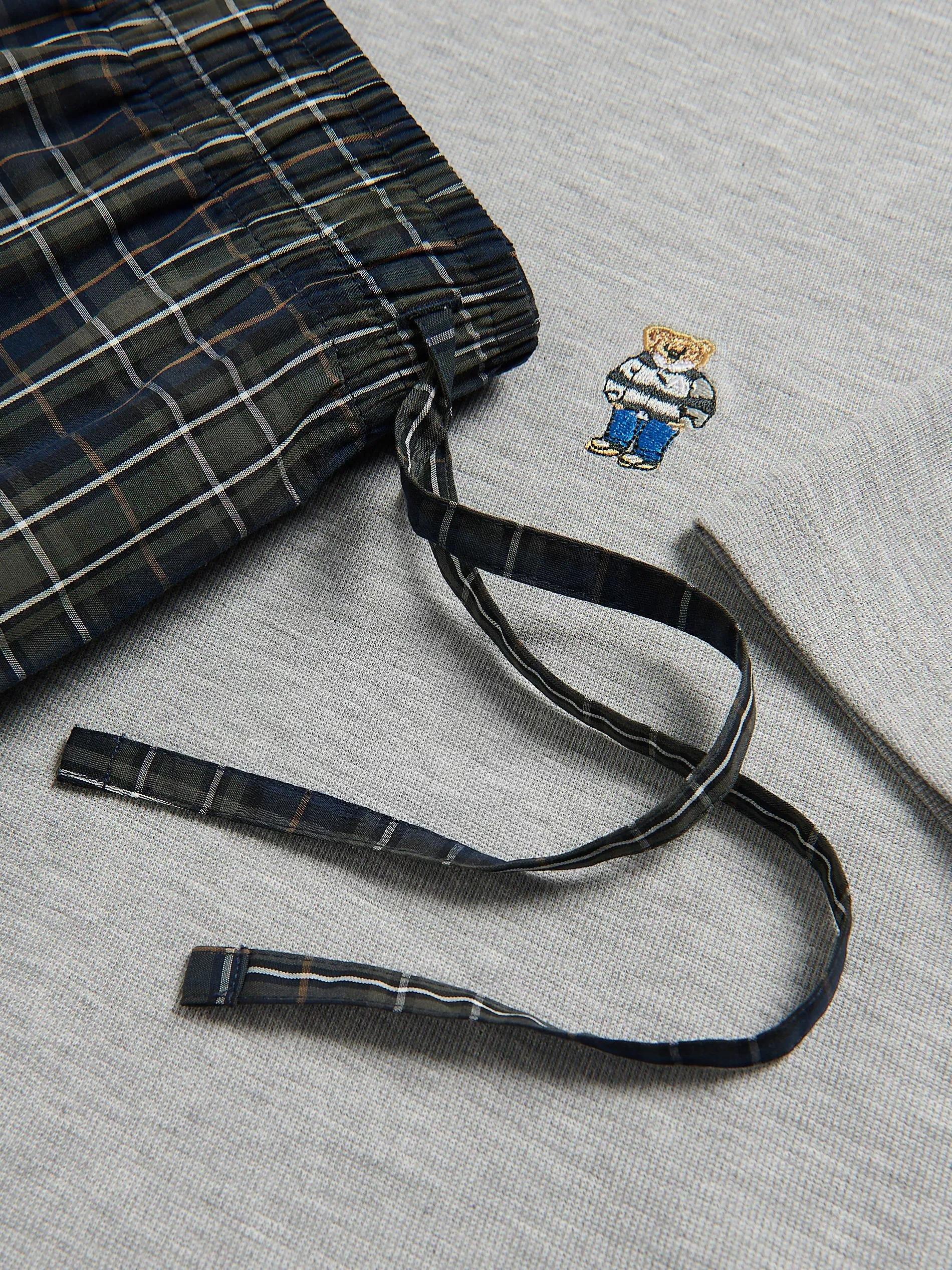 Two piece pyjama set with embroidery, Grey, large image number 5