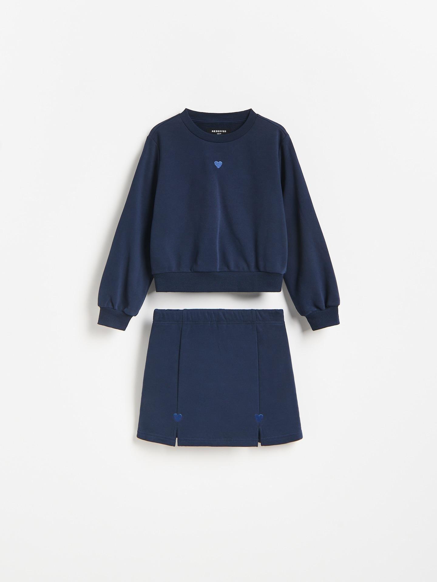 Blue Sweat Set With Embroidery Detail, Navy, large image number 0