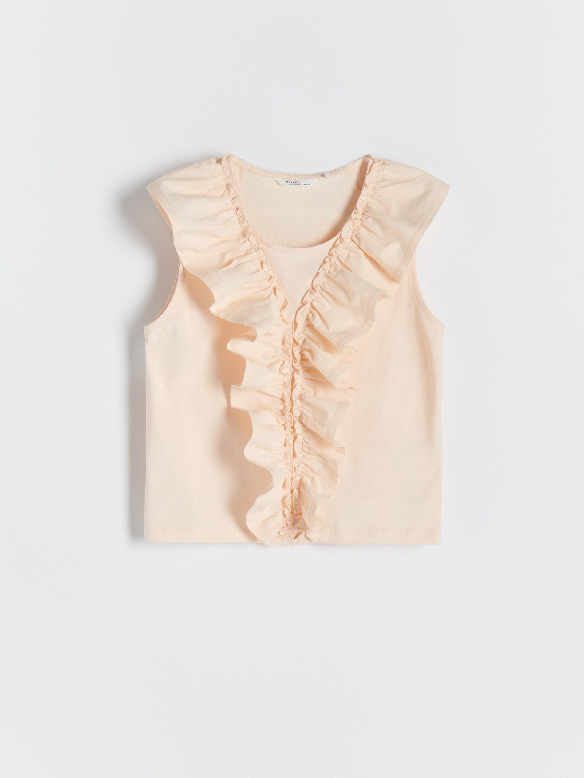 Nude Ruffle Top, Girls, , large image number 1
