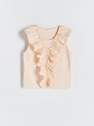 Reserved - Nude Ruffle Top, Girls
