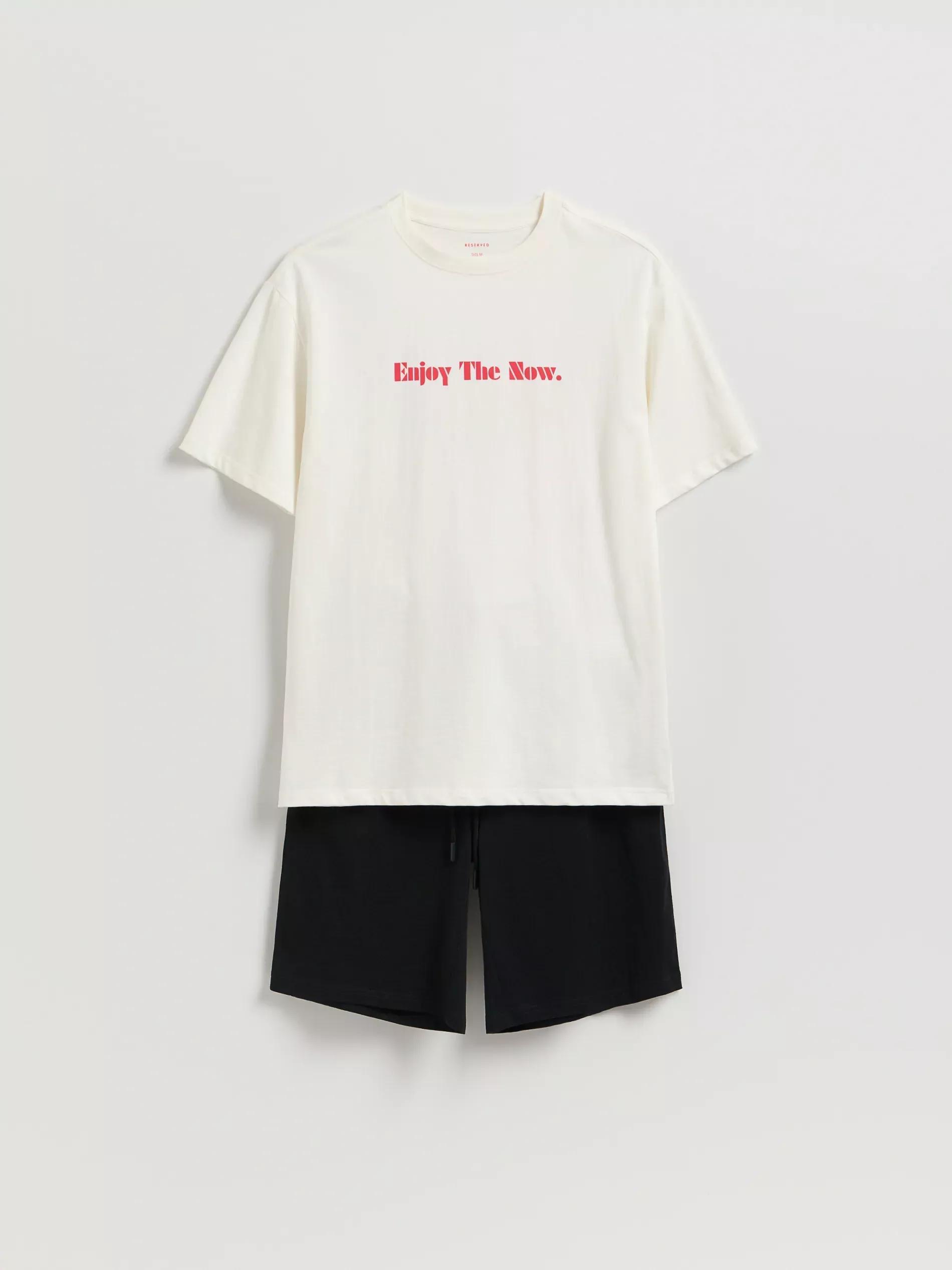 WHITE Pyjama set with slogan, White, large image number 0