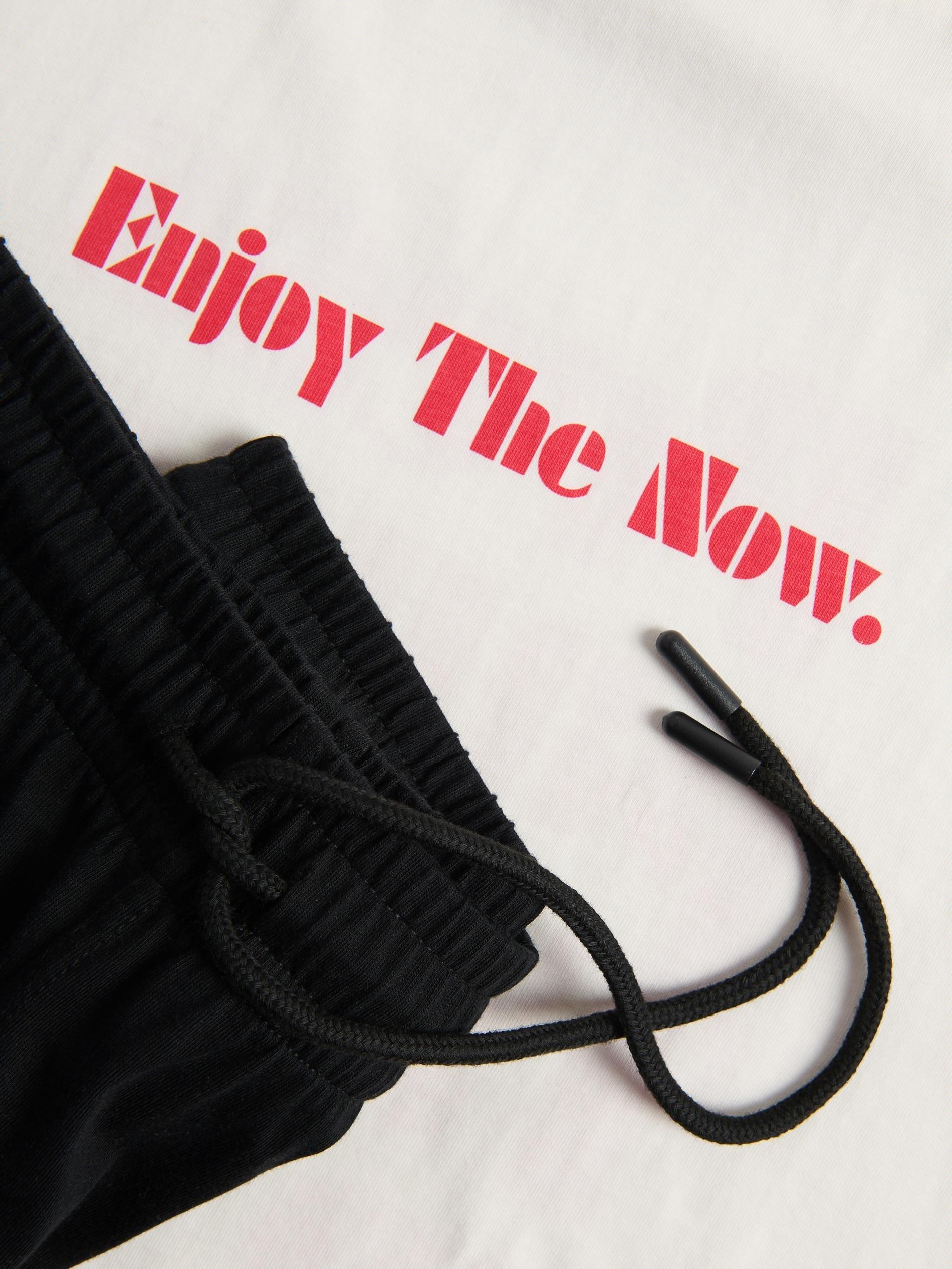 WHITE Pyjama set with slogan, White, large image number 1