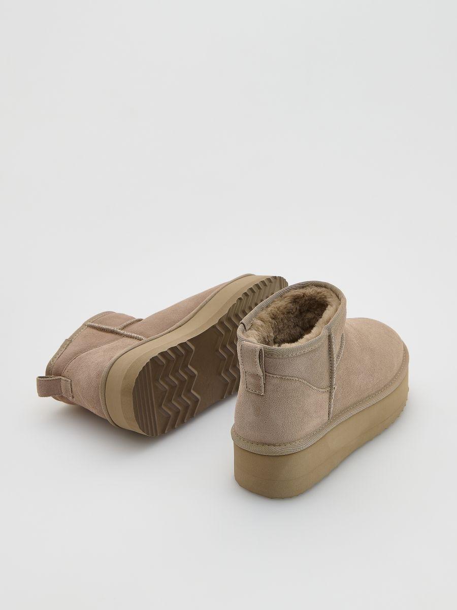 Grey Suede Snow Boots, Light grey, large image number 2