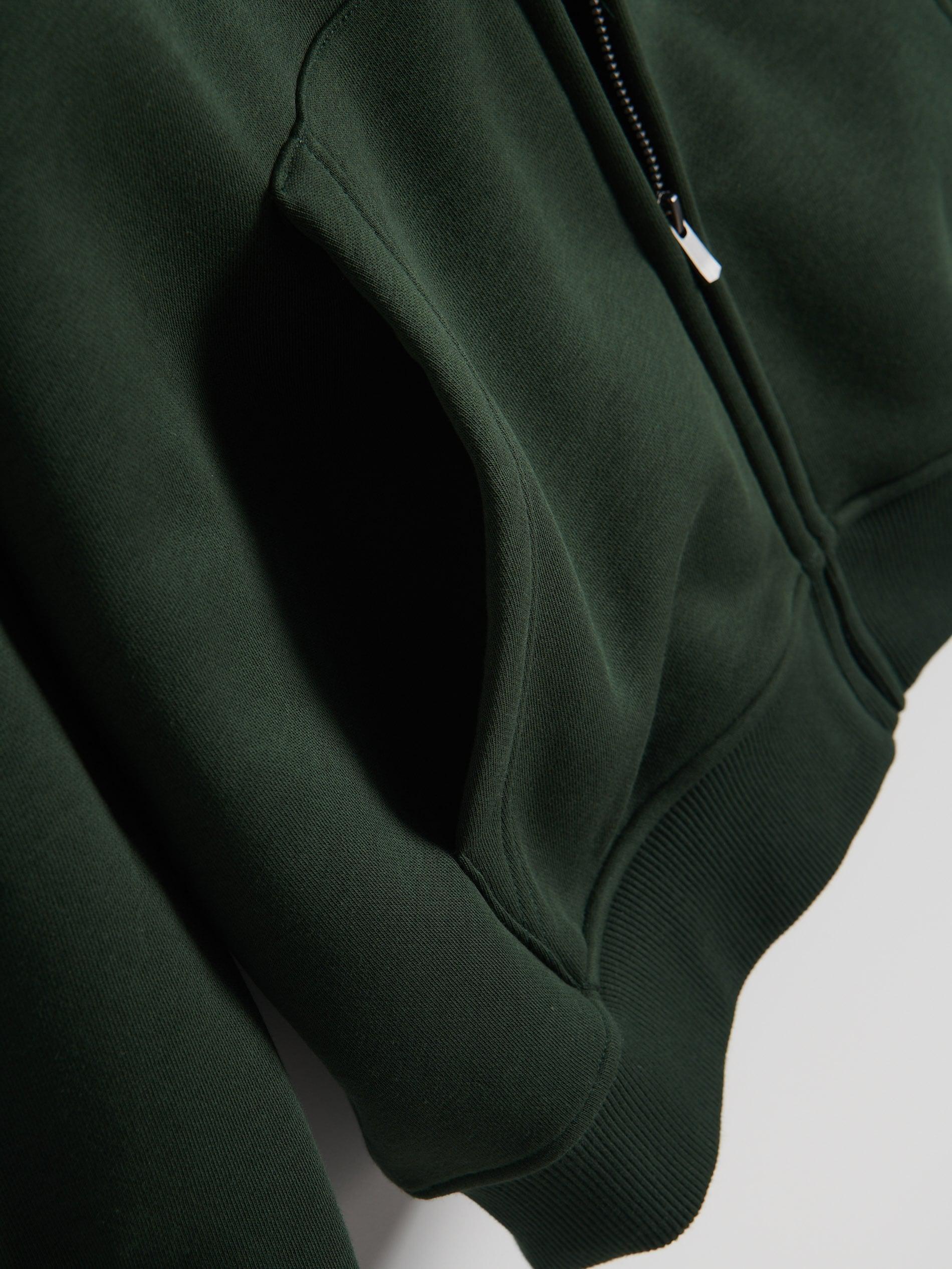 Green Zippered Hooded Jacket, , large image number 11