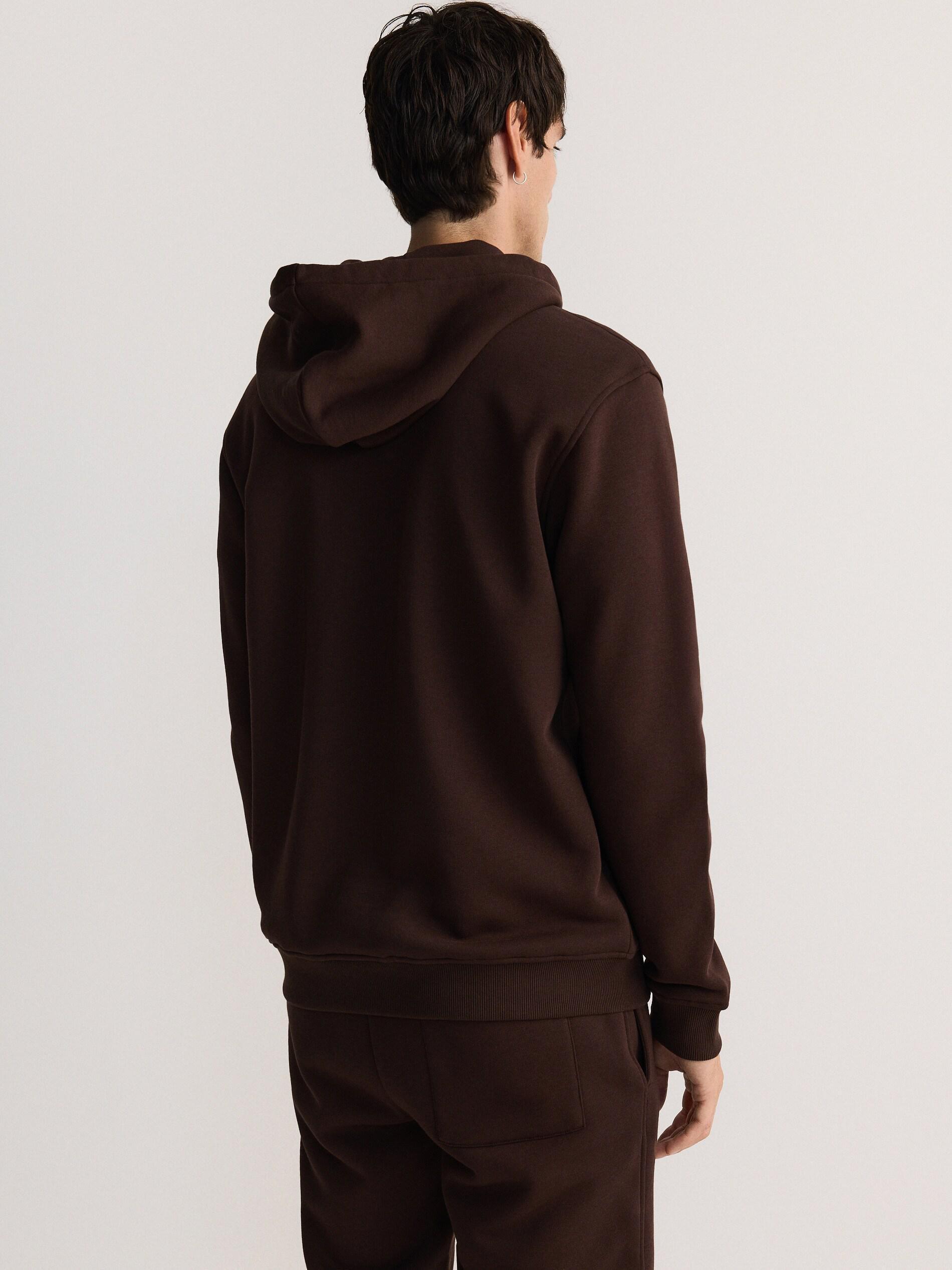 Brown Solid Regular Hoodie, , large image number 7