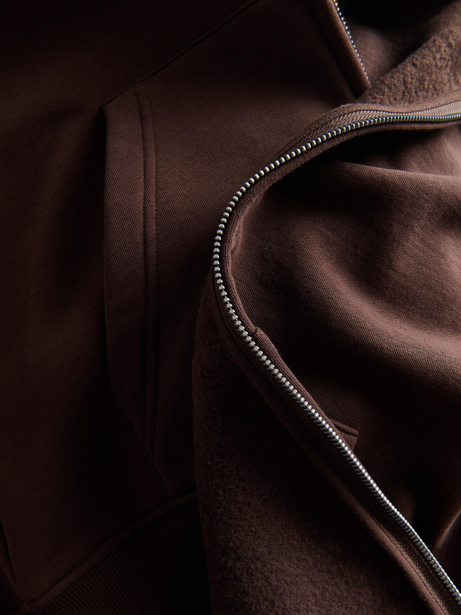 Brown Solid Regular Hoodie, , large image number 10