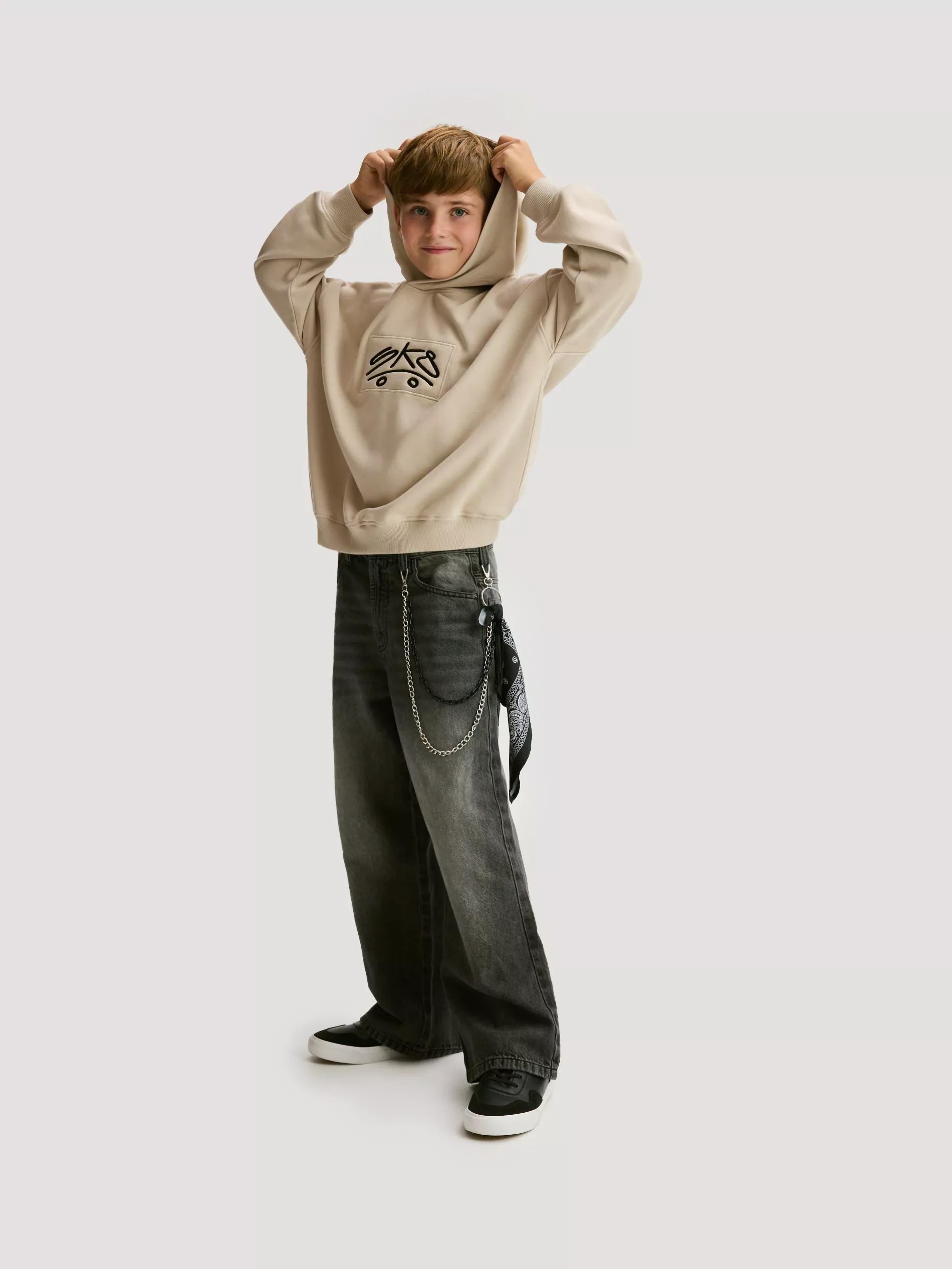 BEIGE Cotton hoodie, Beige, large image number 0