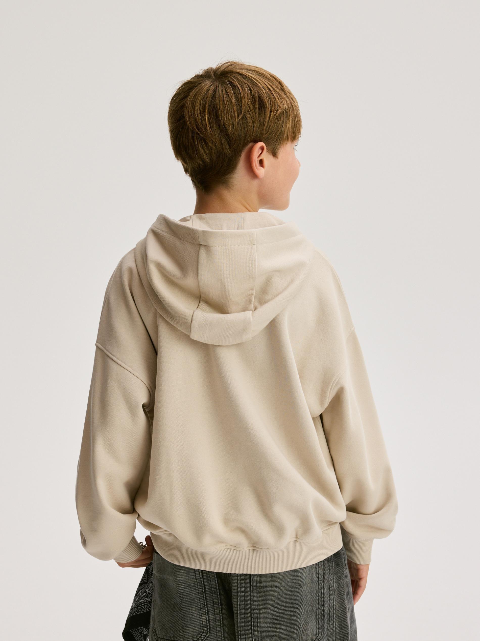 BEIGE Cotton hoodie, Beige, large image number 5