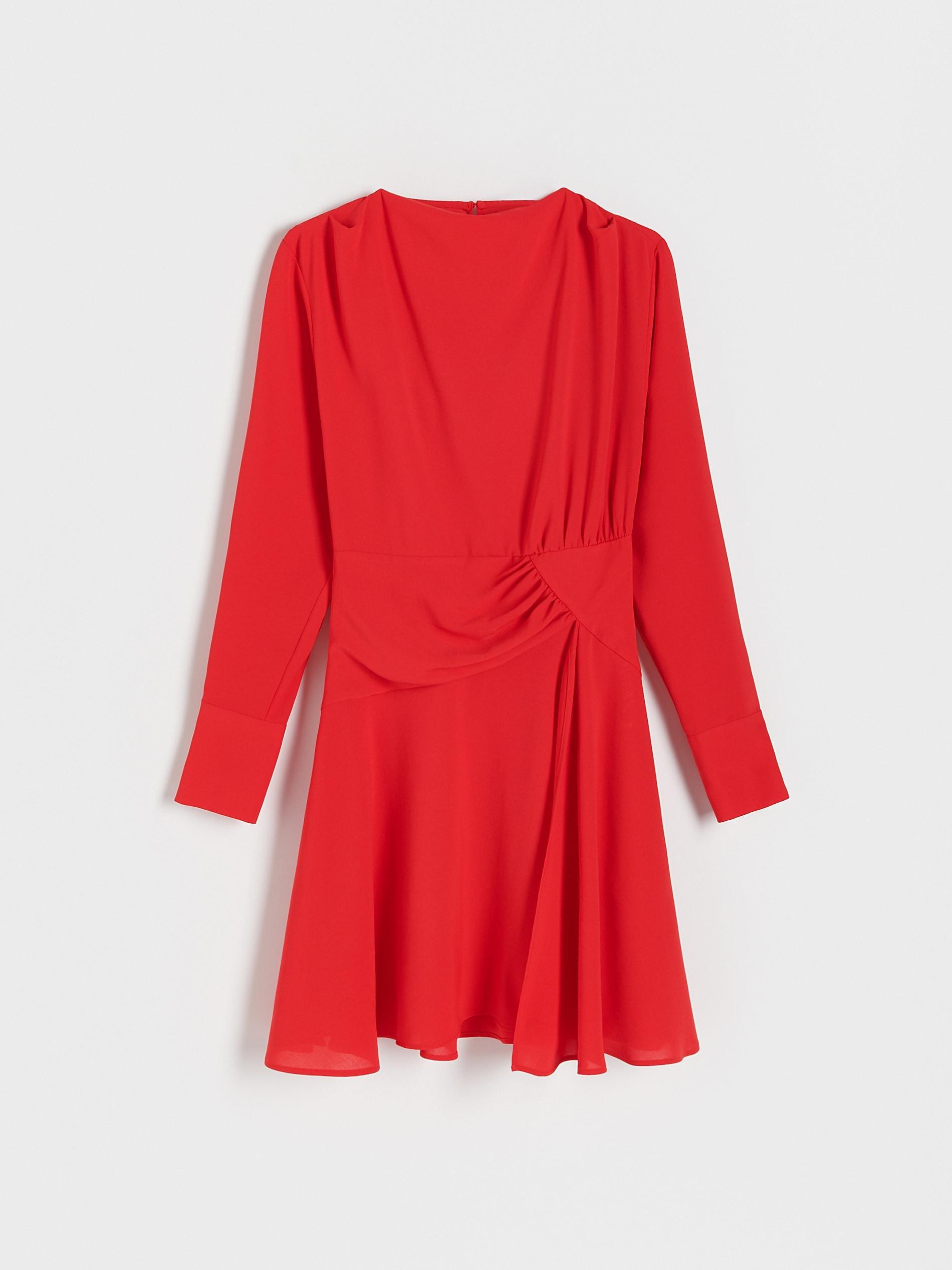 Red Concealed Side Zip Dress, , large image number 4