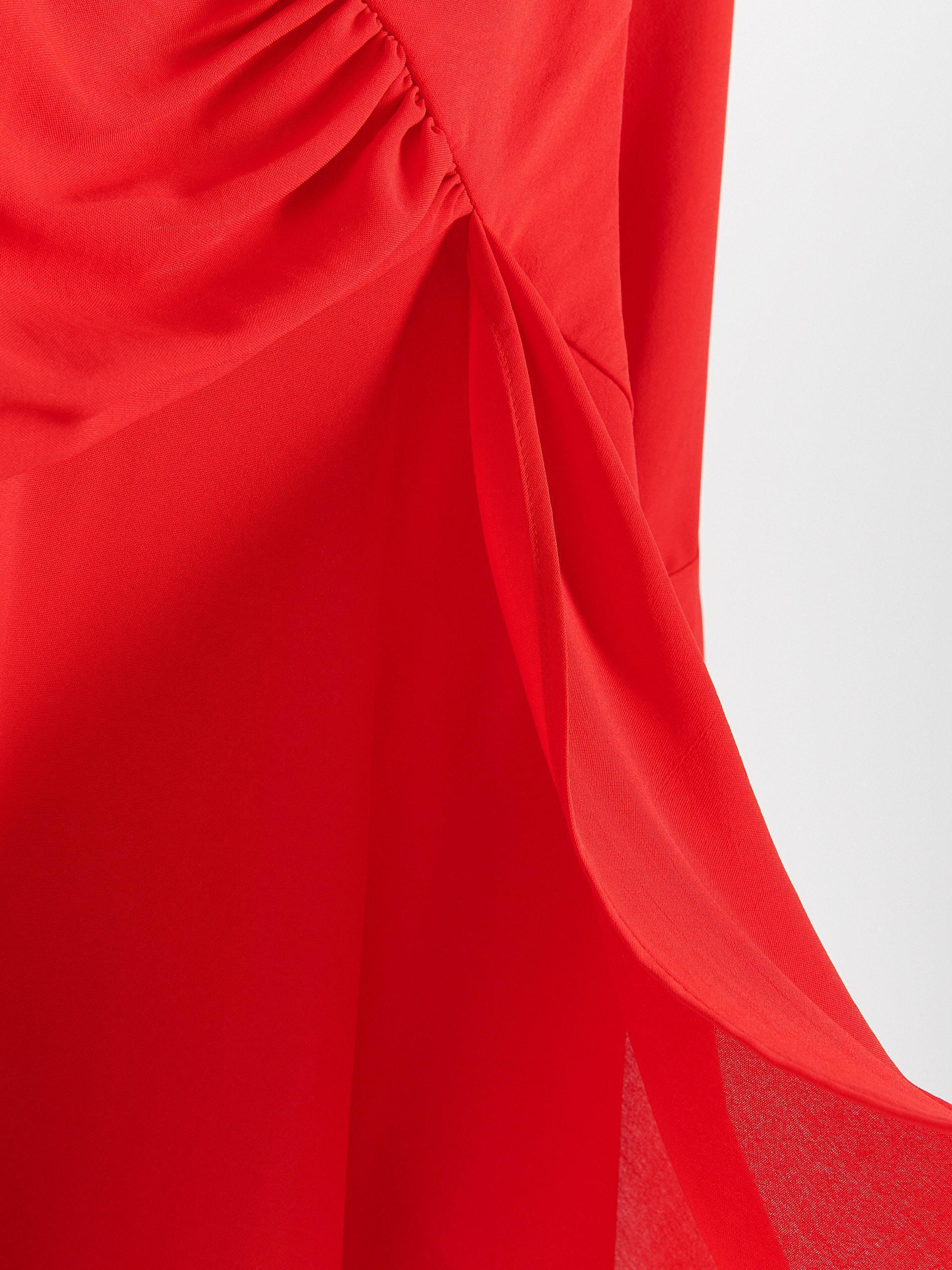 Red Concealed Side Zip Dress, , large image number 5