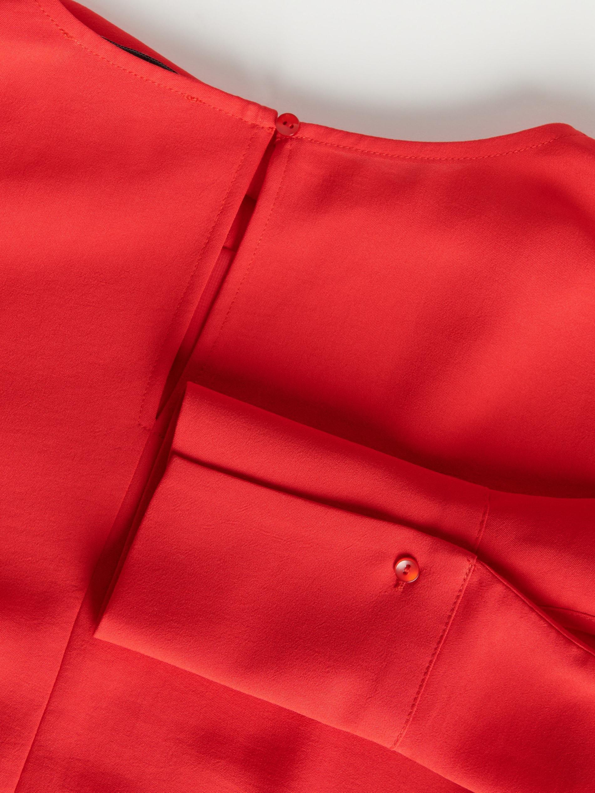 Red Concealed Side Zip Dress, , large image number 6