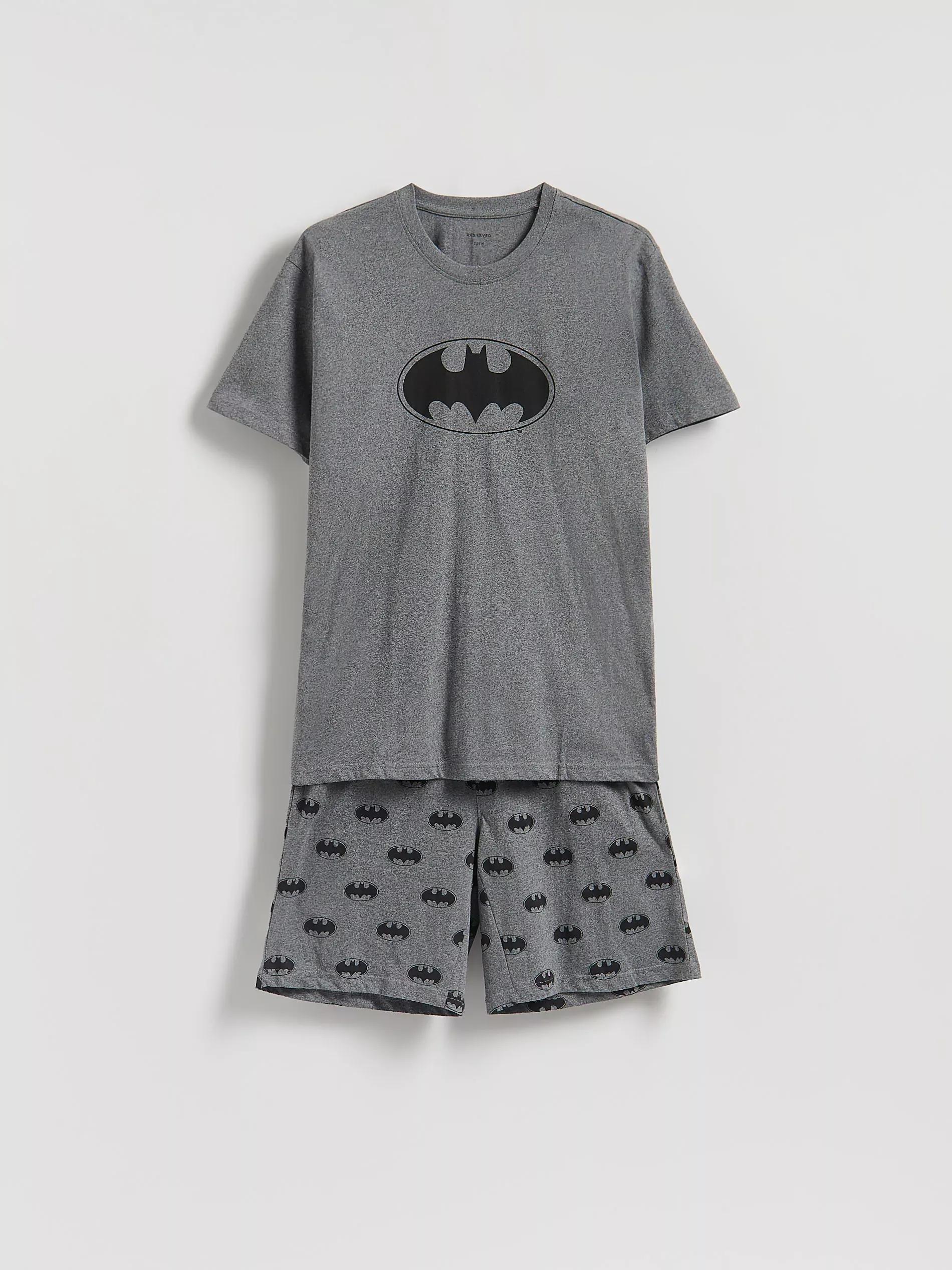 DARK GREY Batman two piece pyjama set, Grey, large image number 0