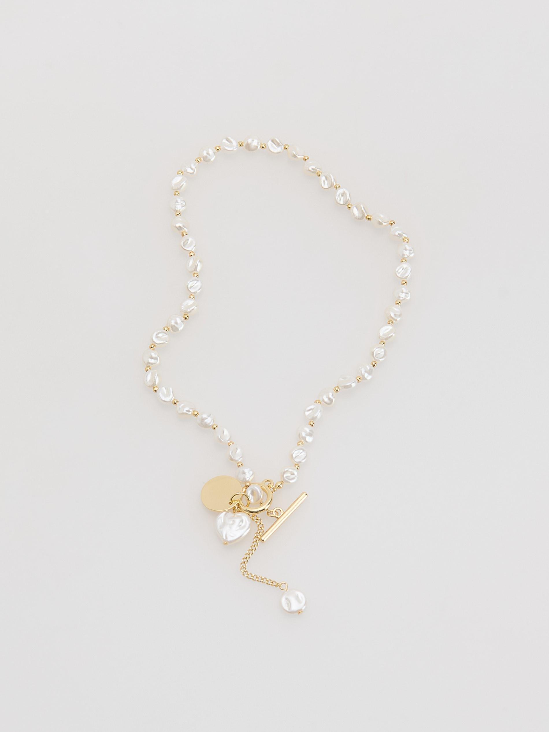 Cream Necklace With Pendant, Ivory, medium