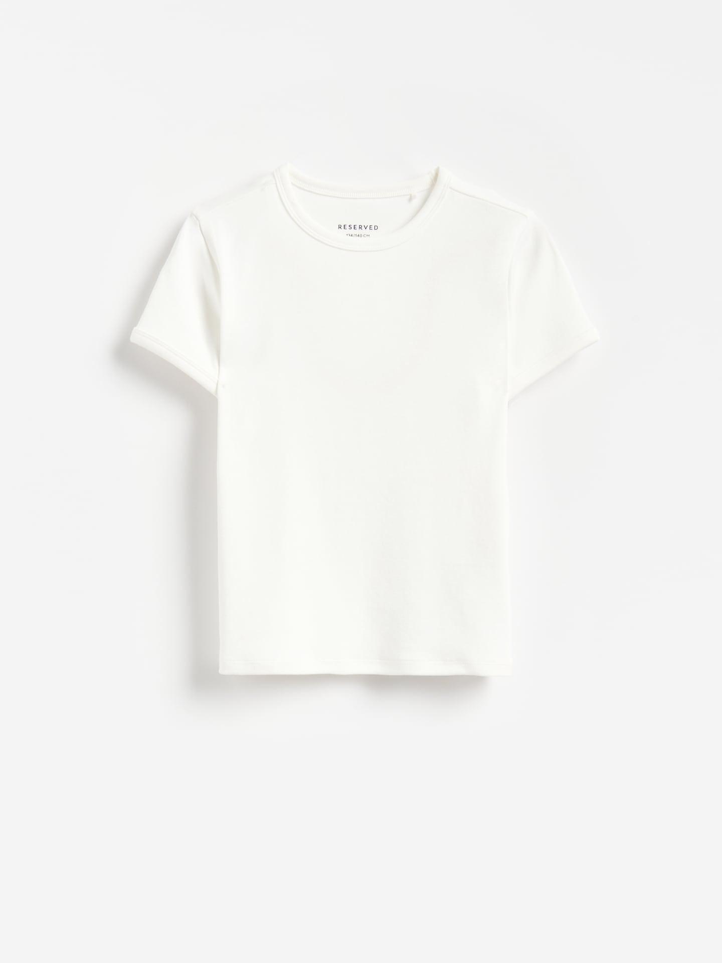 Cream T-Shirt With Modal, Ivory, large image number 0