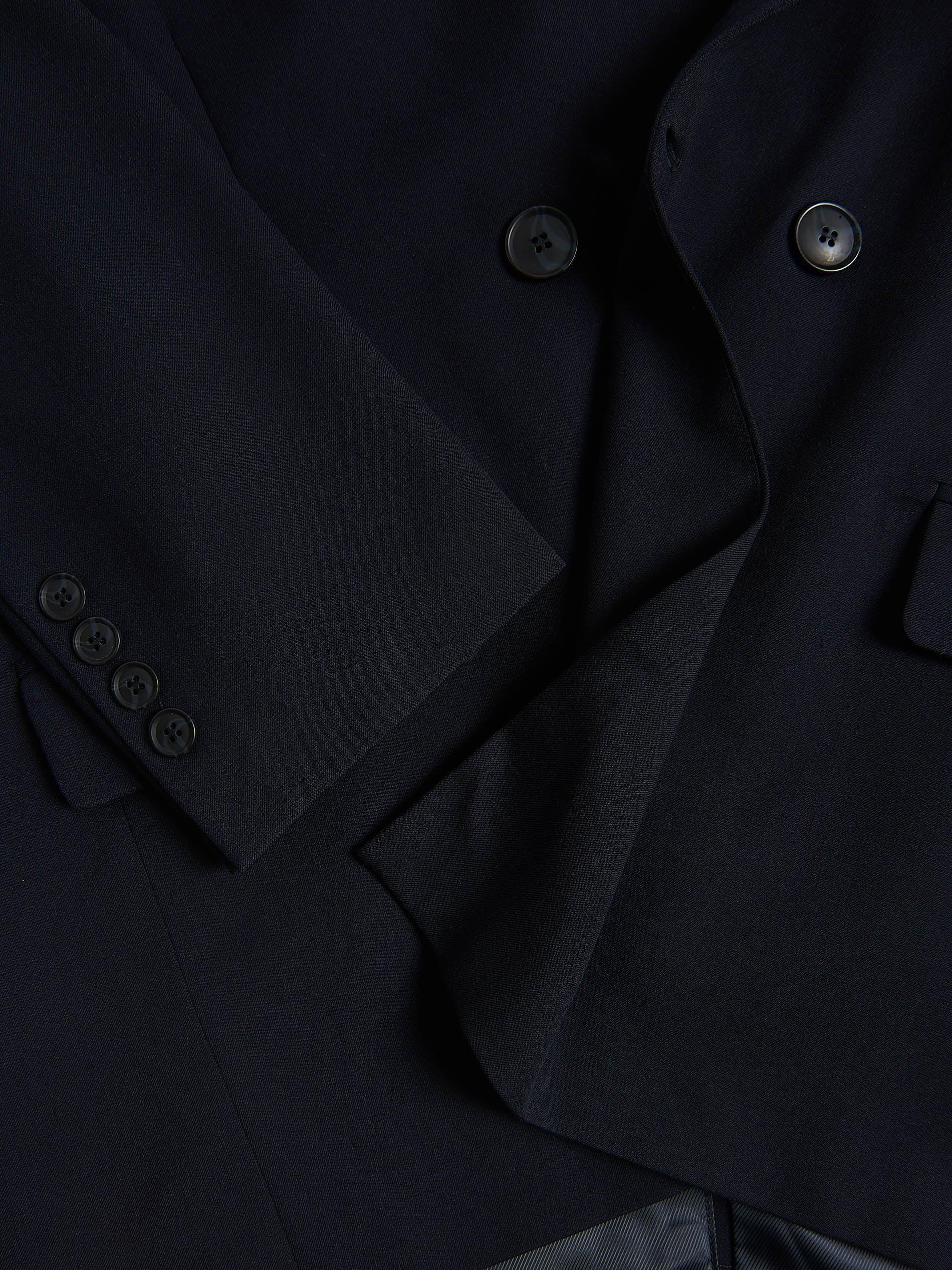 Navy Oversize Double-Breasted Blazer, , large image number 1