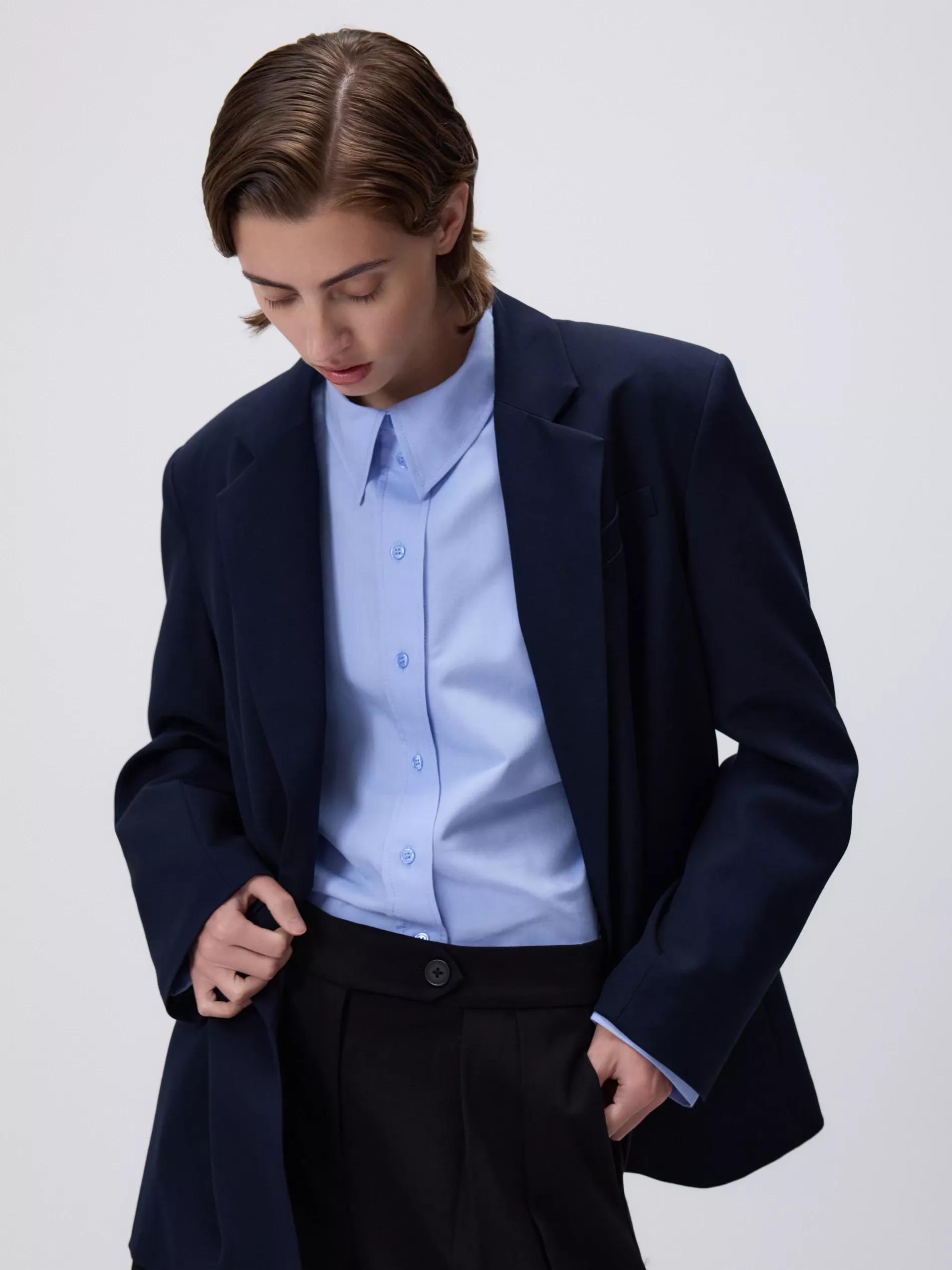 NAVY Oversize double-breasted blazer, Navy, large image number 1