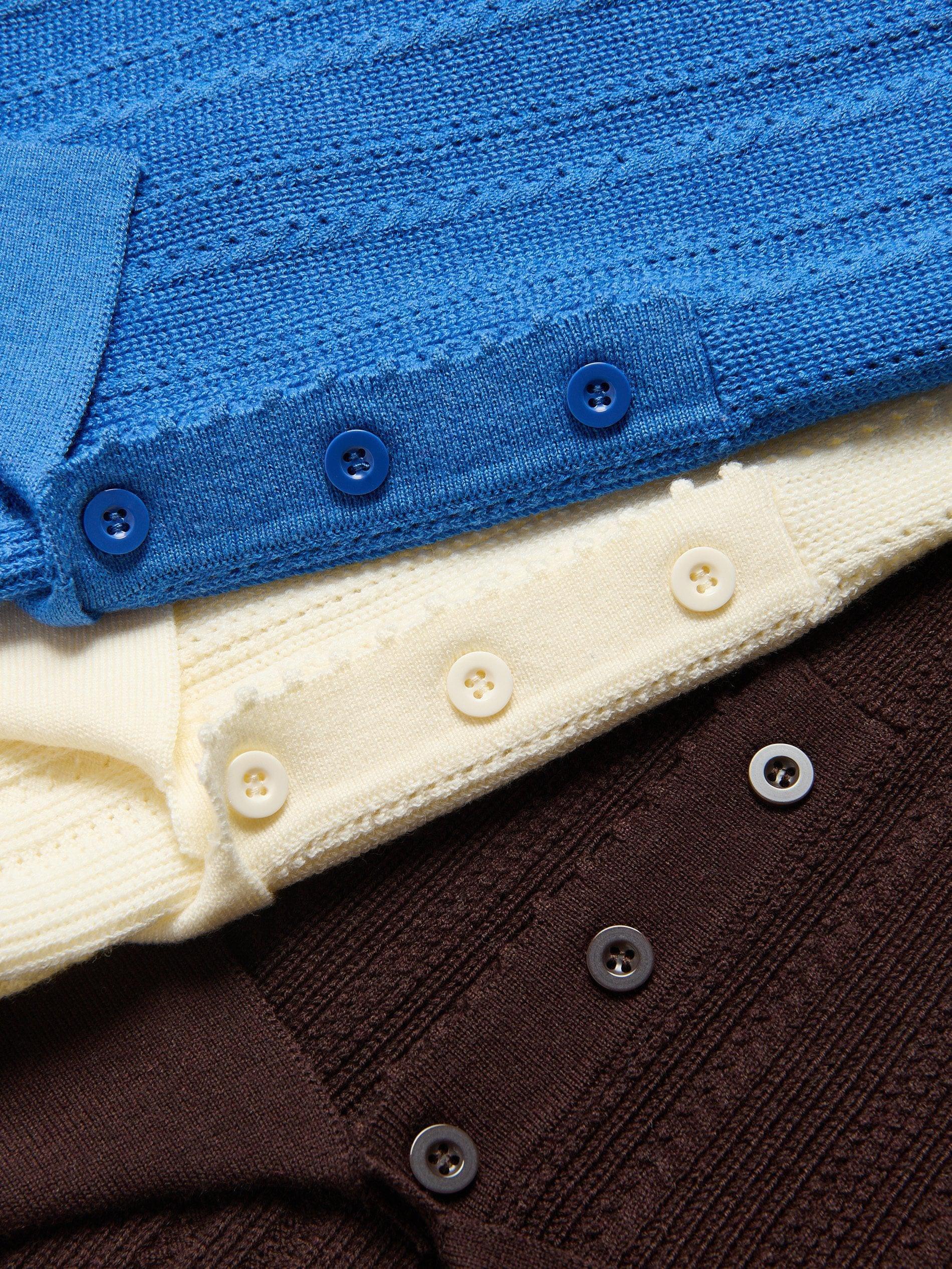 Brown Wool Blend Polo Jumper, Brown, large image number 4